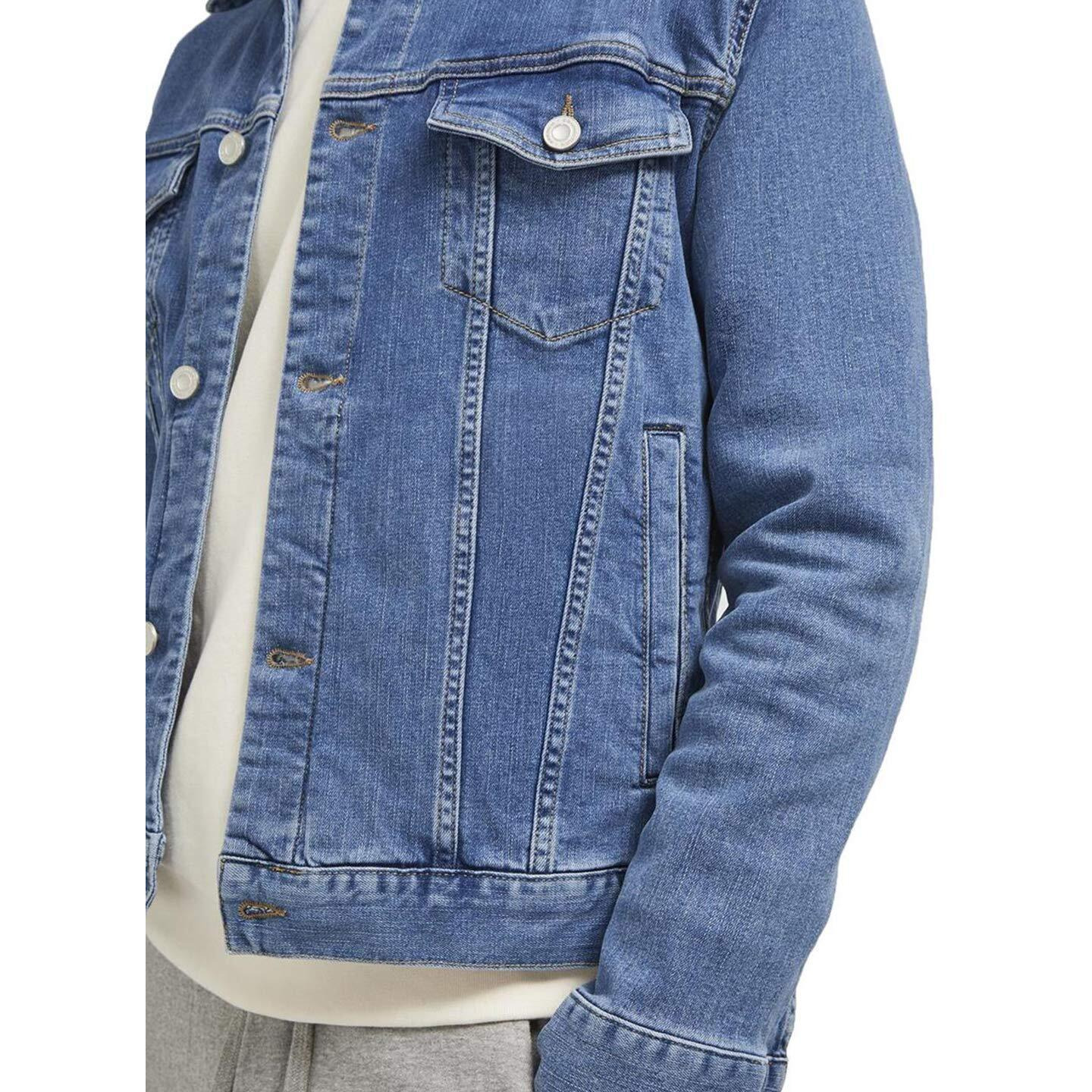 KOTTY Men Denim Full Sleeve Regular Winter Jacket(Blue Light,M)