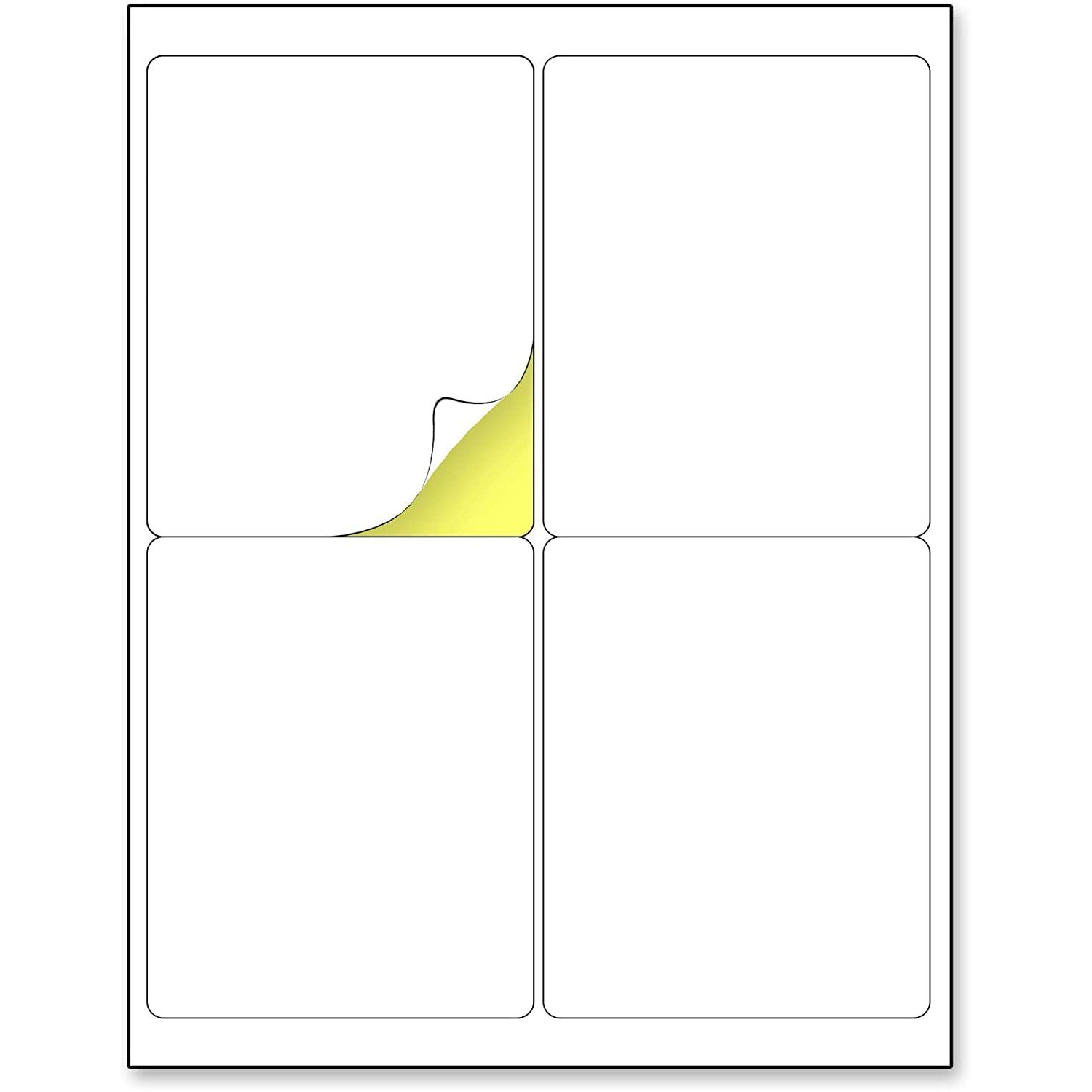 True-Ally Easy Ship Sticky Paper a4 Size Pack of 160 Labels (40 Sheets) Print Order Shipping Address Pre-Cut Labels Invoices Stickers (4 Labels in 1 Sheet)(A4ST4-40 Sheets)