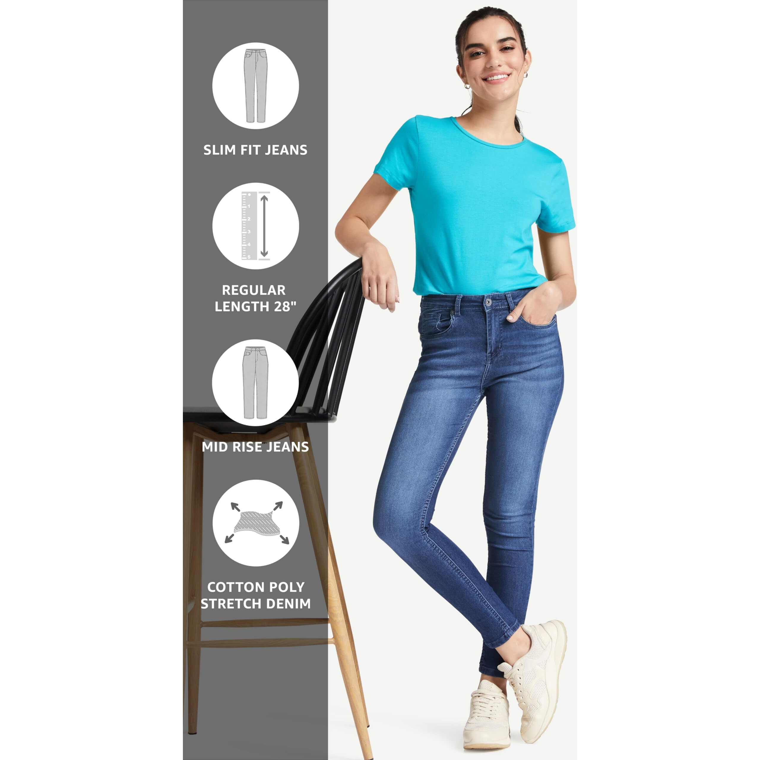 Amazon Brand - Symbol Women's Slim Jeans (SS20/SY/DNM-ART021_Dutch Blue_30)