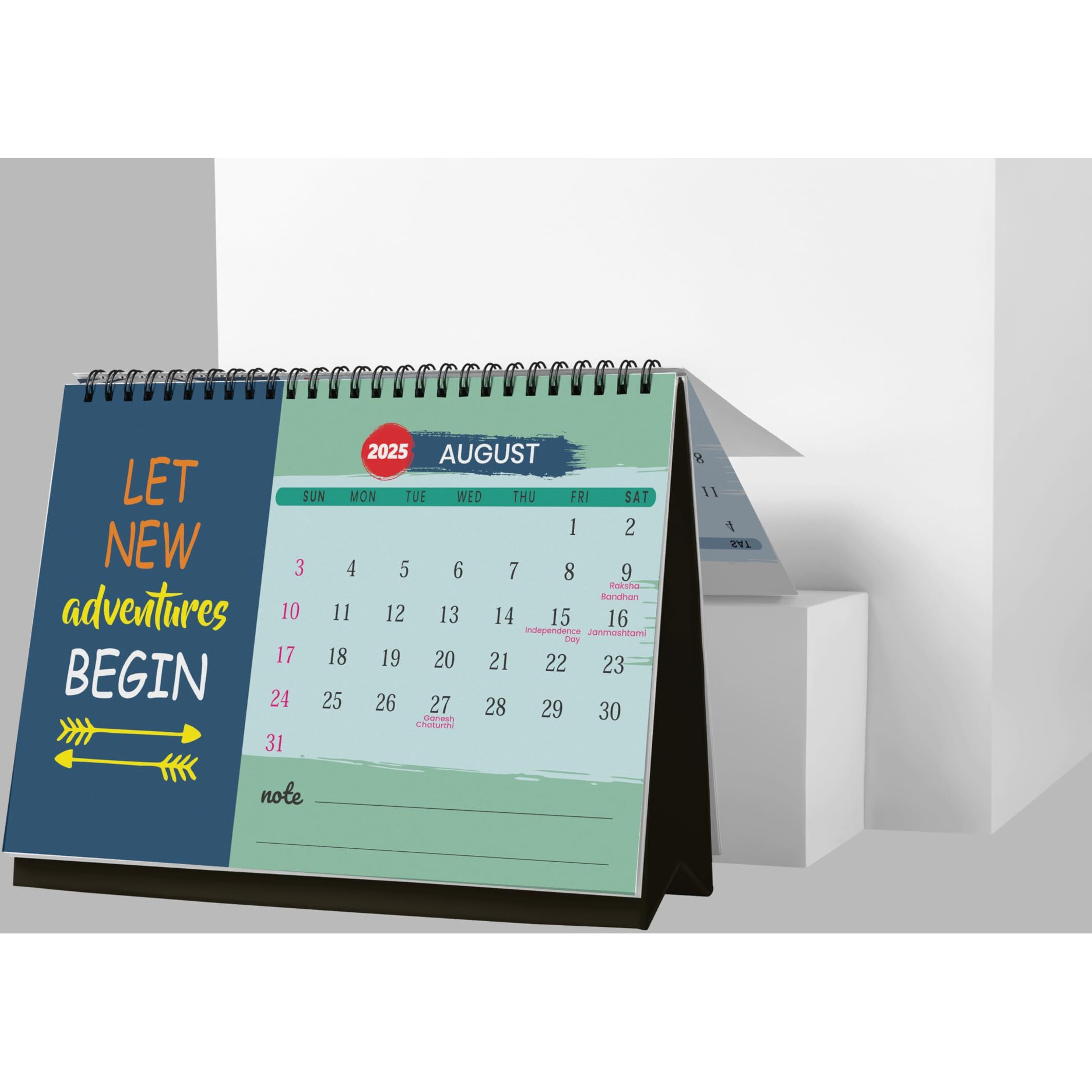 Accuprints Motivational 2025 Calendar for Desk Planner Office Home Table New Year Hanging Kids All Year Students Planning New Marking Quotes (MD.3)