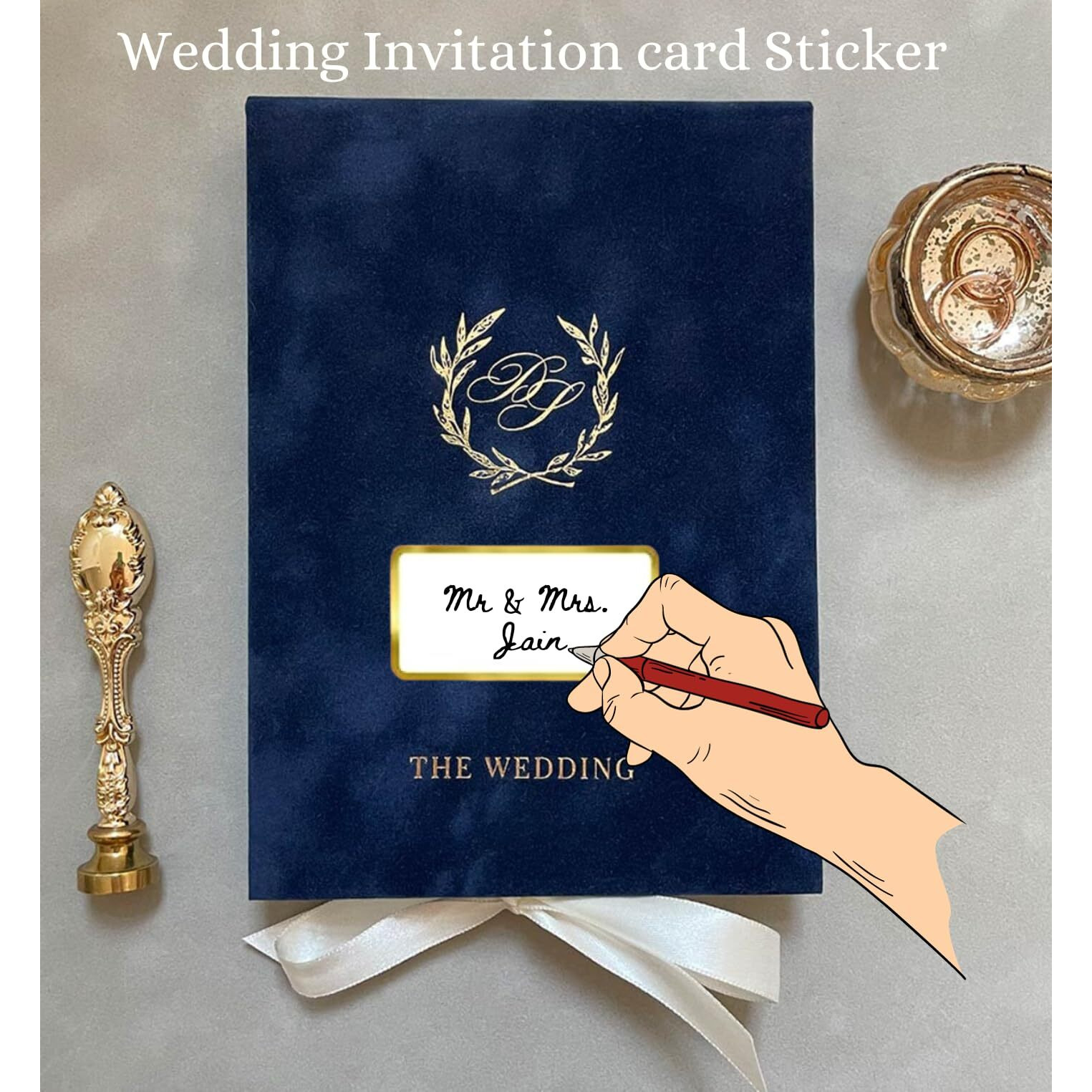 True-Ally 200 PCS Gold Metallic Name Labels, Blank Name Tag Stickers with Permanent Adhesive Writable Stickers with Metallic Gold Border for School Office Home (200)