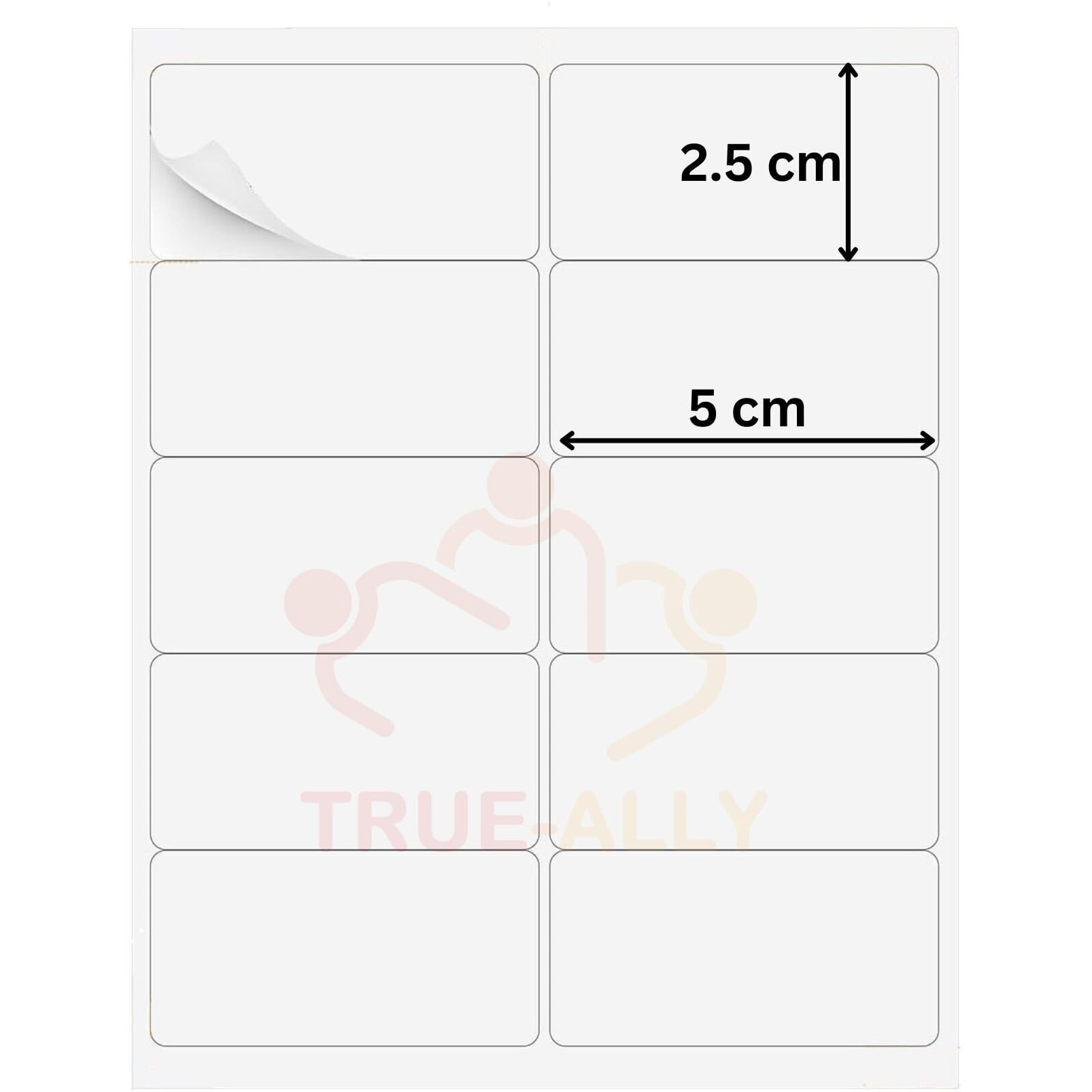 True-Ally 200 Pcs Waterproof Pearl White Vinyl Stickers(No Residue) for Mason Jars Glass Bottles, Decals Craft, Kitchen Jar Labels Bottle Stickers 5cm x 2.5cm