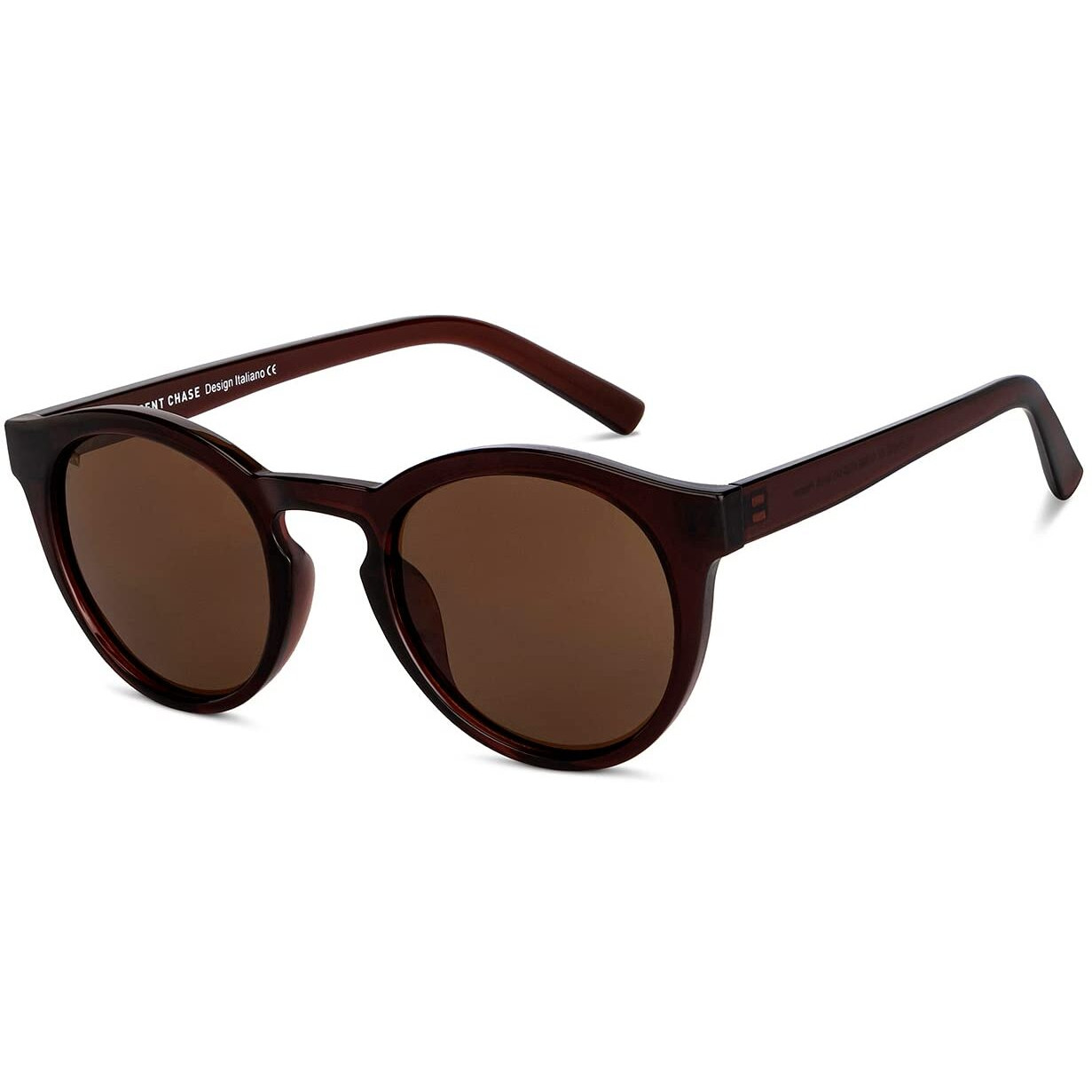 Vincent Chase By Lenskart | Havana Full Rim Round Branded Latest and Stylish Sunglasses | Polarized and 100% UV Protected | For Men & Women | Small | VC S14596