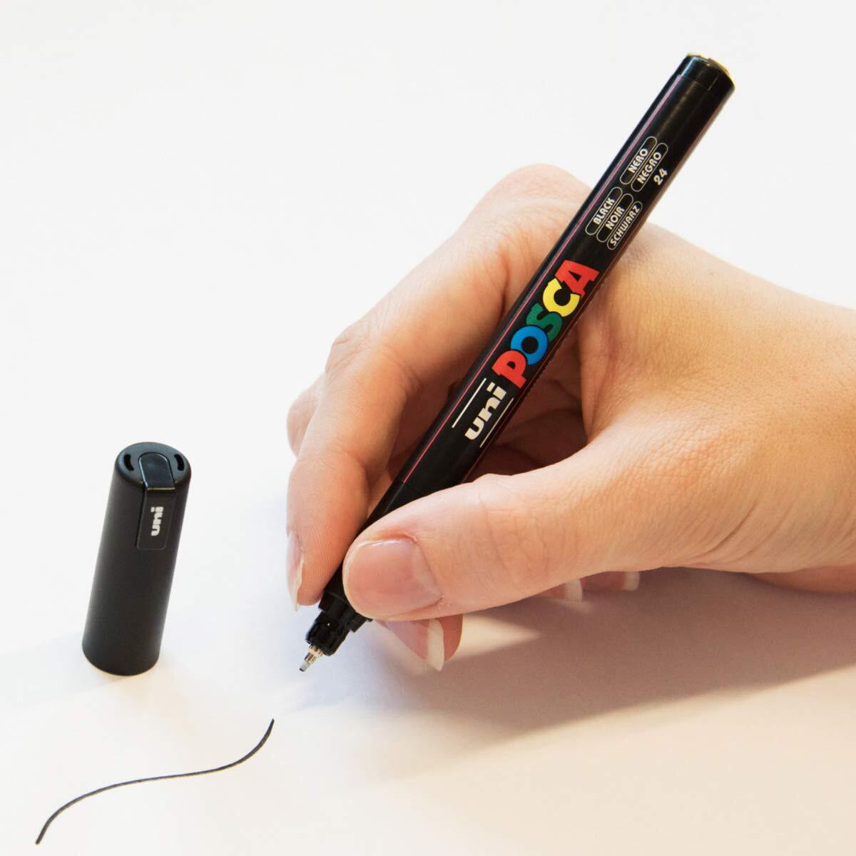 UNI-BALL Posca 1MR Markers (Black Ink, Pack of 1)