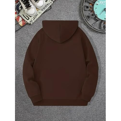 Lymio Hoodies || Sweatshirt for Unisex || Unisex Hoodie (H-42-45) (L, Brown)