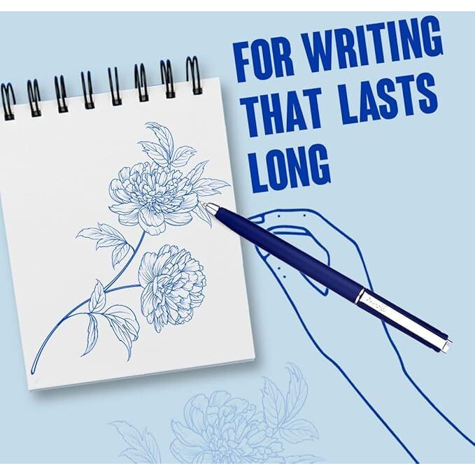 Reynolds JETTER AEROSOFT Ball Pen SET - 10 PENS BLUE | MULTI BODY COLOR BALL PEN WITH COMFORTABLE GRIP |BLUE BALL PENS FOR WRITING | PEN FOR PROFESSIONALS | 0.7 mm TIP SIZE
