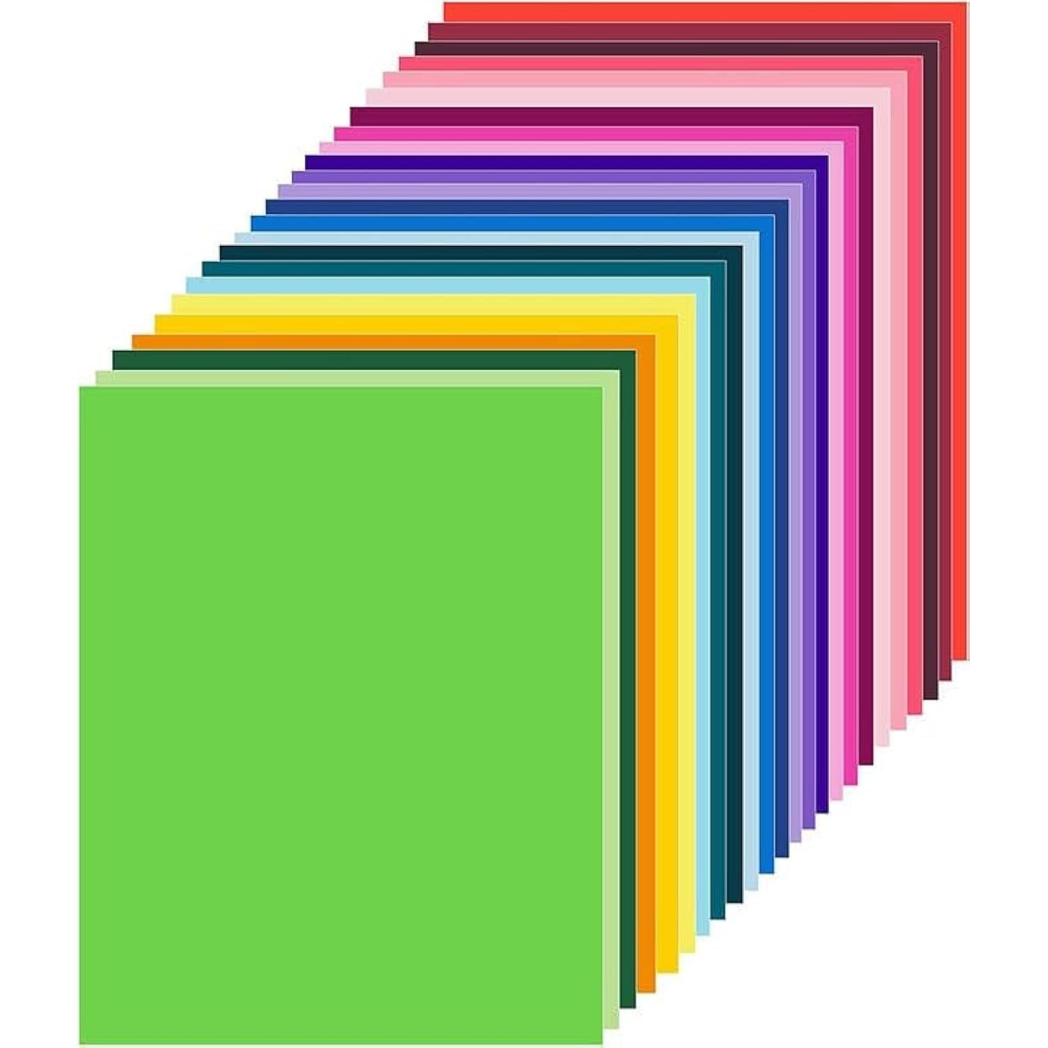 Eclet 40 pcs Color A4 Medium Size Sheets (10 Sheets Each Color) Art and Craft Paper Double Sided Colored Set 207
