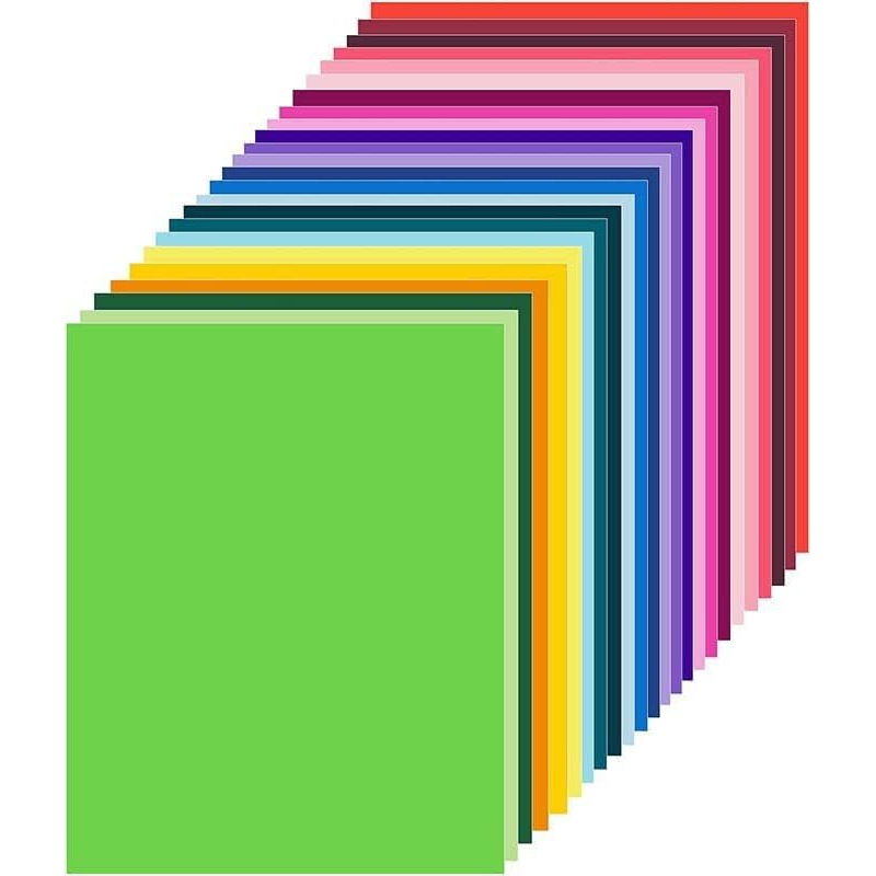 Eclet 40 pcs Color A4 Medium Size Sheets (10 Sheets Each Color) Art and Craft Paper Double Sided Colored Set 207