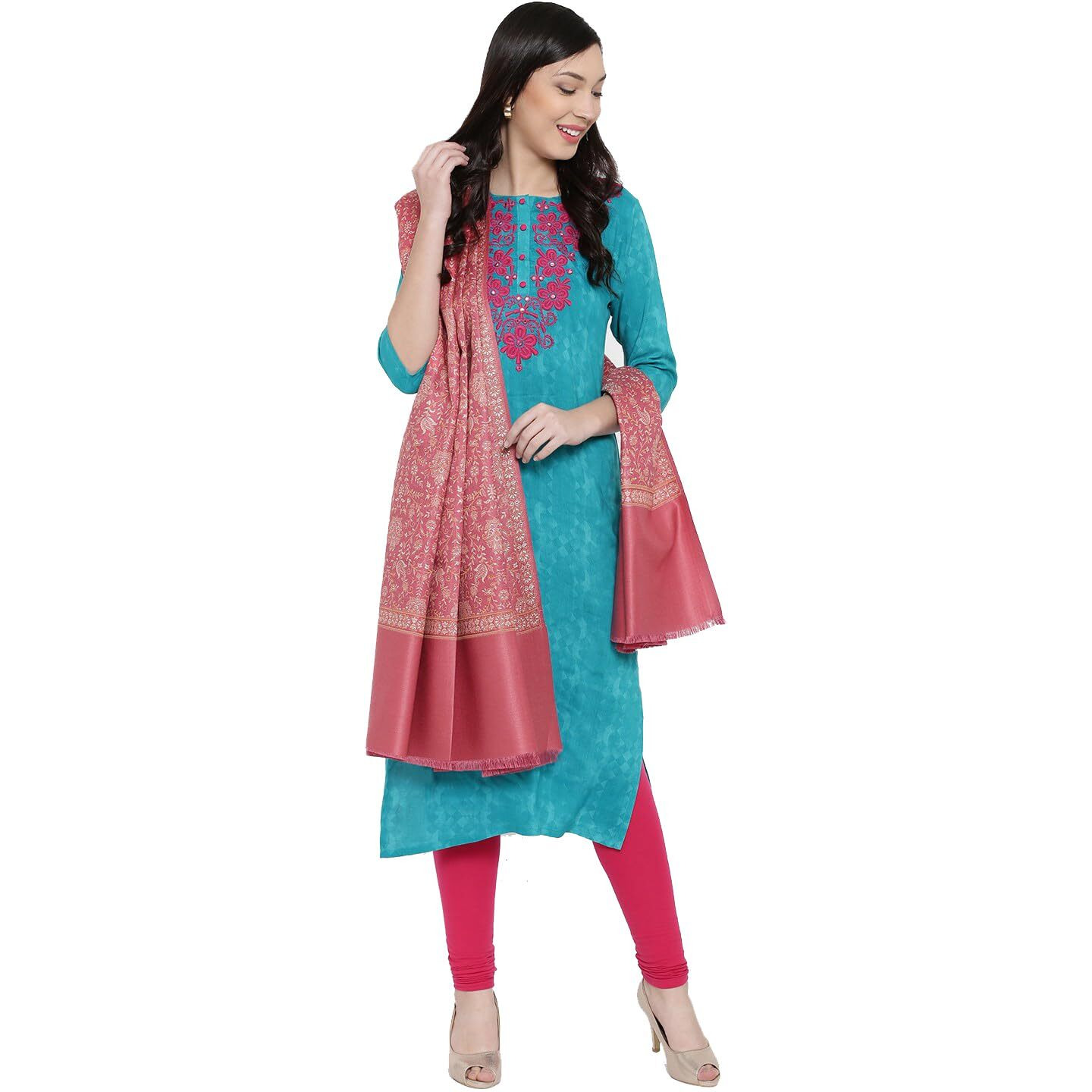 Weavers Villa Women's Shawl, 100cm X 200cm (Magenta)
