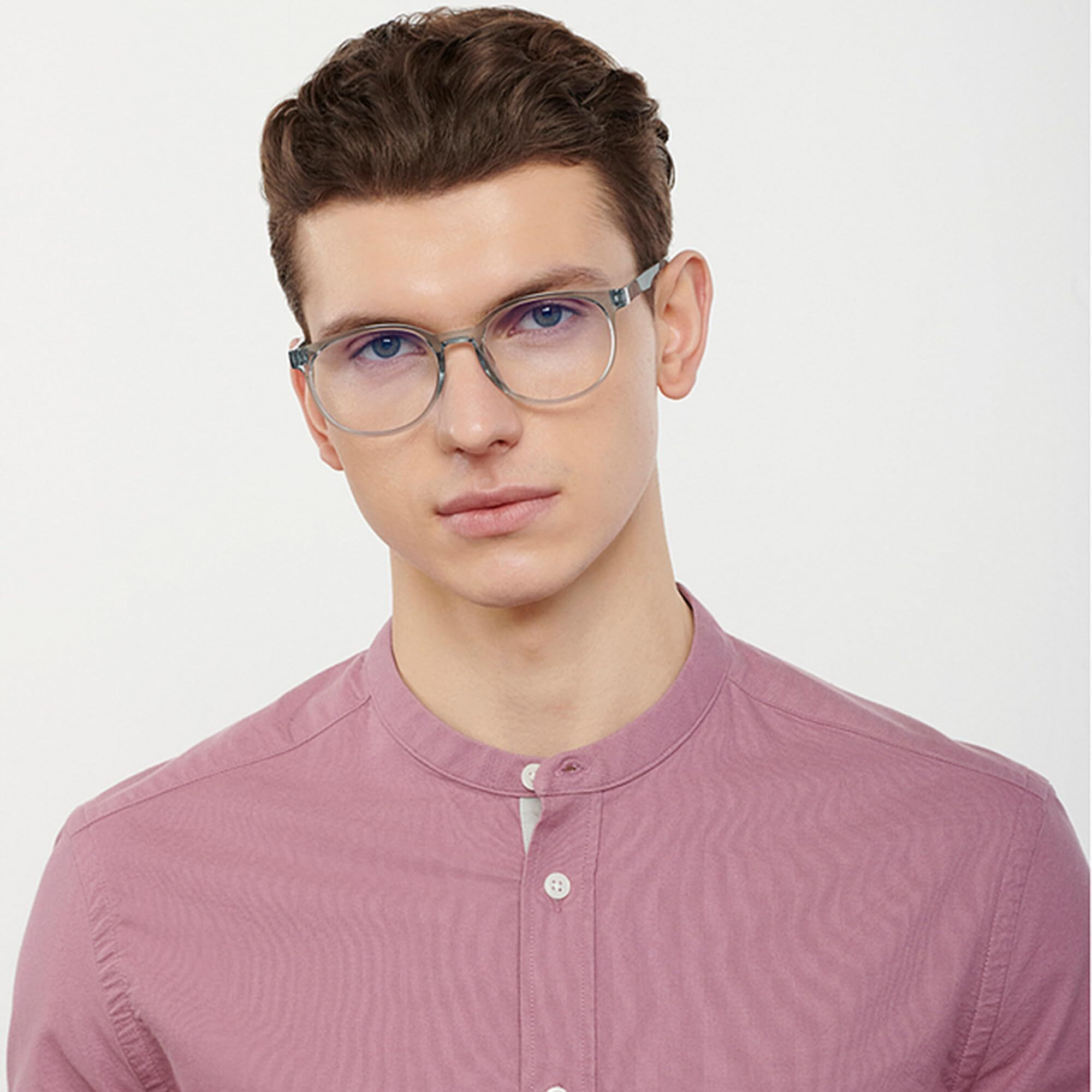 LENSKART BLU | Zero Power Bluecut & Antiglare Computer Eyeglasses For Eye Protection And Strain | Gaming Glasses | Full Rim Round | Men & Women | Large | LB E14061