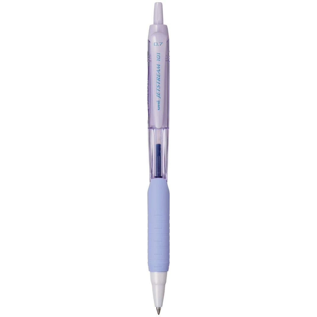 uni-ball Jetstream SXN-101FL-07 Roller Ball Pen | Lavender Body, Blue Ink, Pack of 3