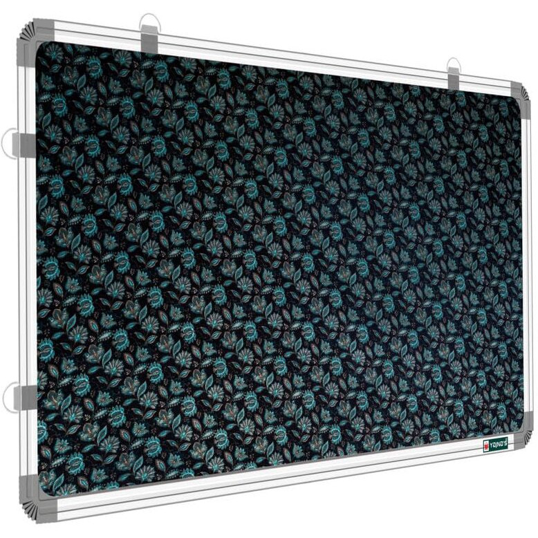 YAJNAS 2x5 Feet Premium Material Blossom Blue Designed Notice Board/Soft Board/Bulletin Board/Pin-up Display Board for Study Room, Office, School & Home Use