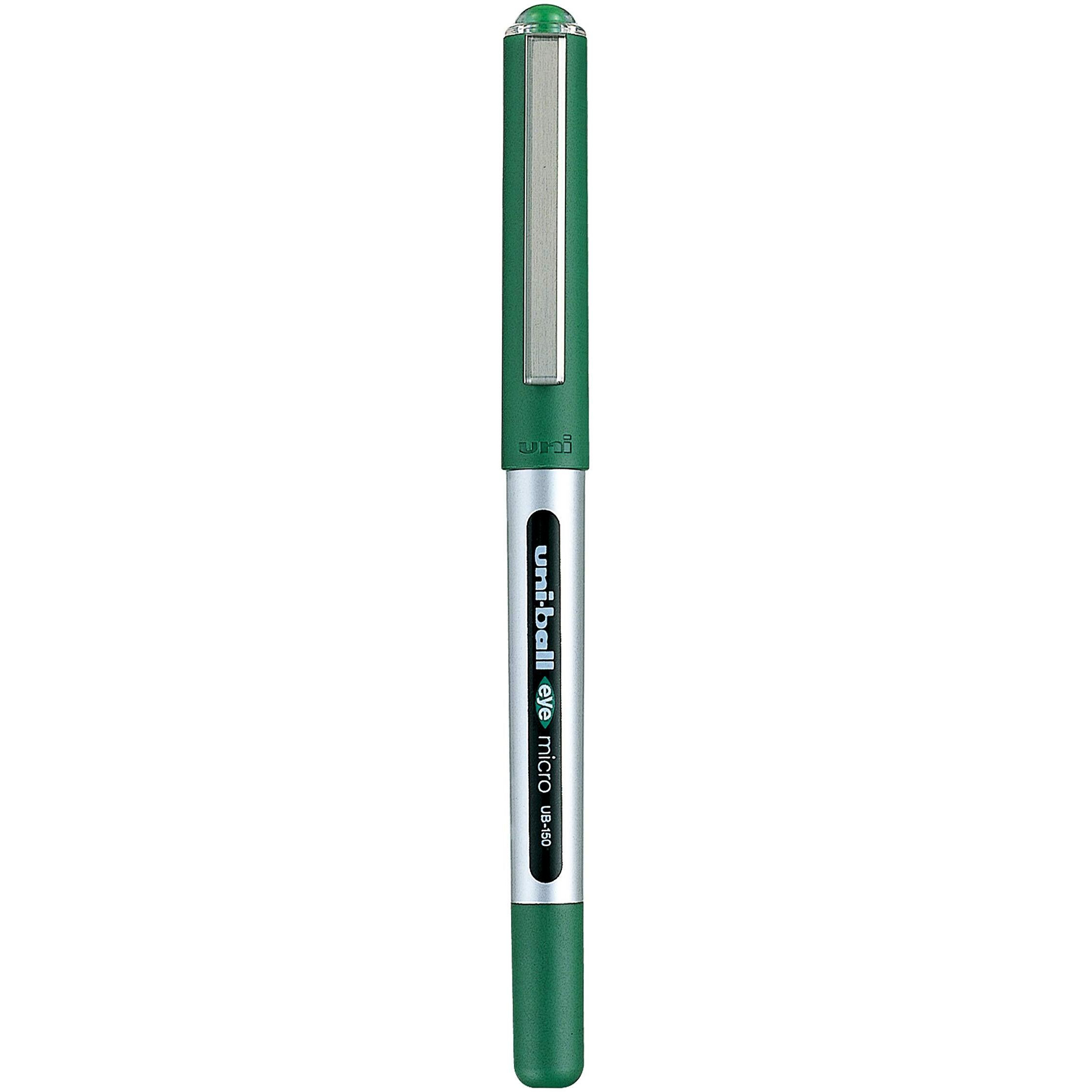 UNI-BALL Eye UB150 0.5mm Roller Ball Pen | Green Ink, Pack of 3