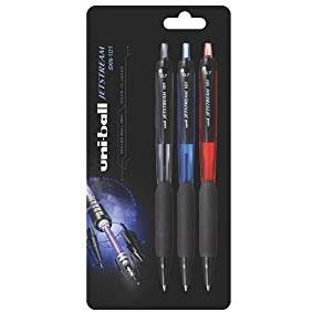 uni-ball Jetstream SXN101 0.7mm Roller Ball Pen | Blue, Black & Red Ink, Pack of 12