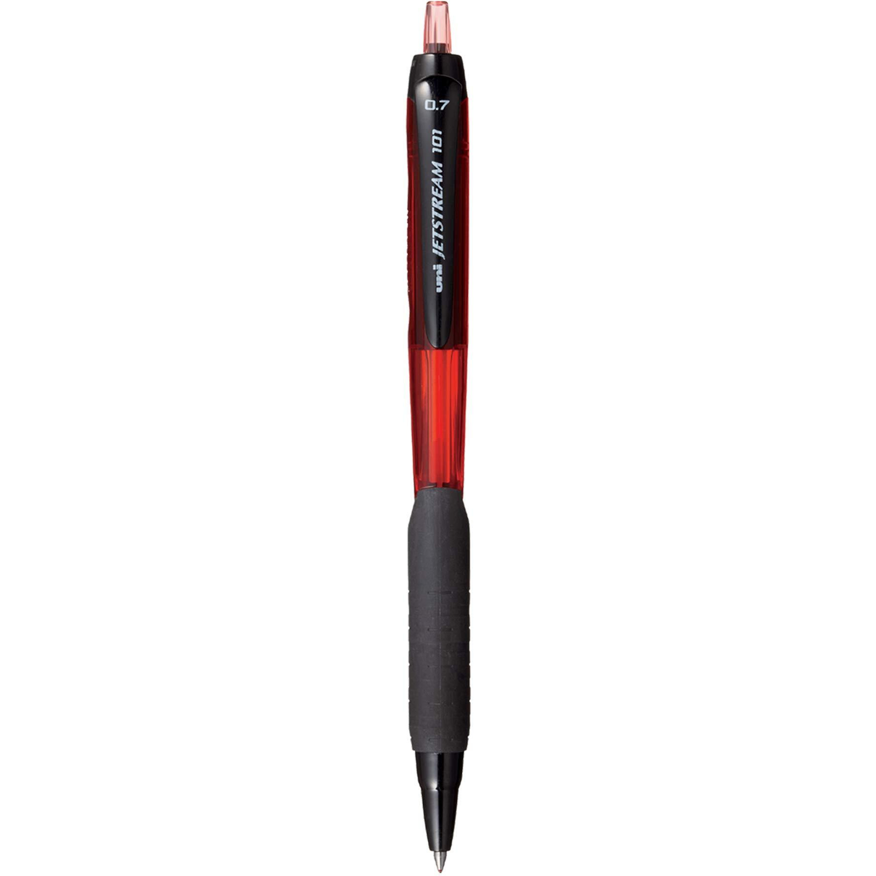 uni-ball Jetstream SXN101 0.7mm Roller Ball Pen | Blue, Black & Red Ink, Pack of 12