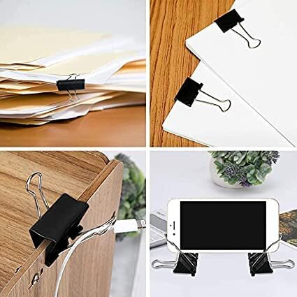 Bambalio Binder Clips 32mm Black Set of 2 Dozen(Pack of 24)