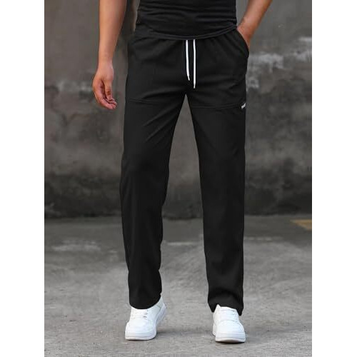Lymio Men Trousers || Men Track Pant || Men Pants (TR-16-19) (in, Alpha, M, Black)