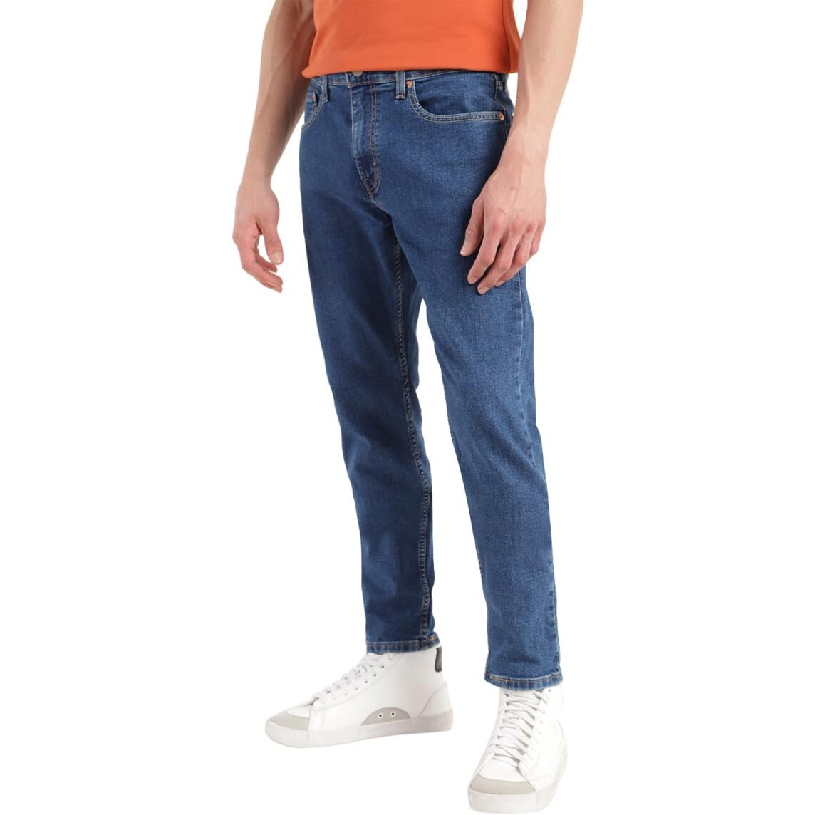 Levis Mens 512 Slim Tapered Fit Mid-Rise Light Fade Stretchable Jeans