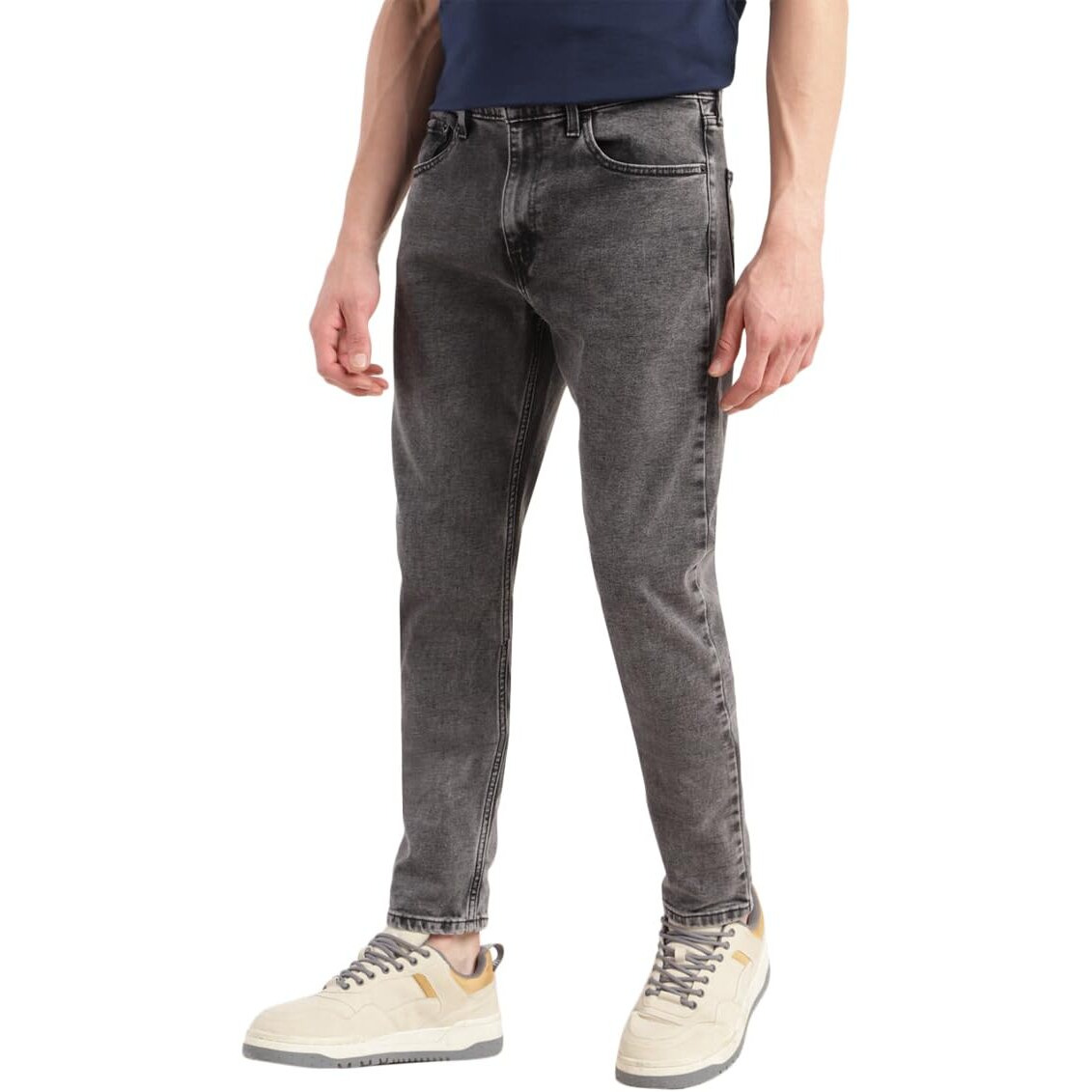 Levis Mens 512 Slim Tapered Fit Mid-Rise Stretchable Jeans Grey
