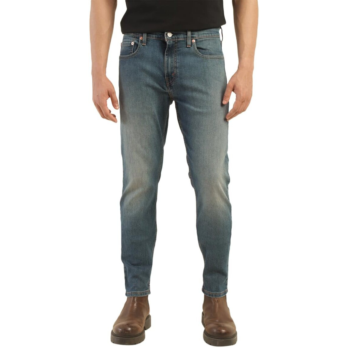 Levis Mens 512 Slim Tapered Fit Mid-Rise Jeans Blue