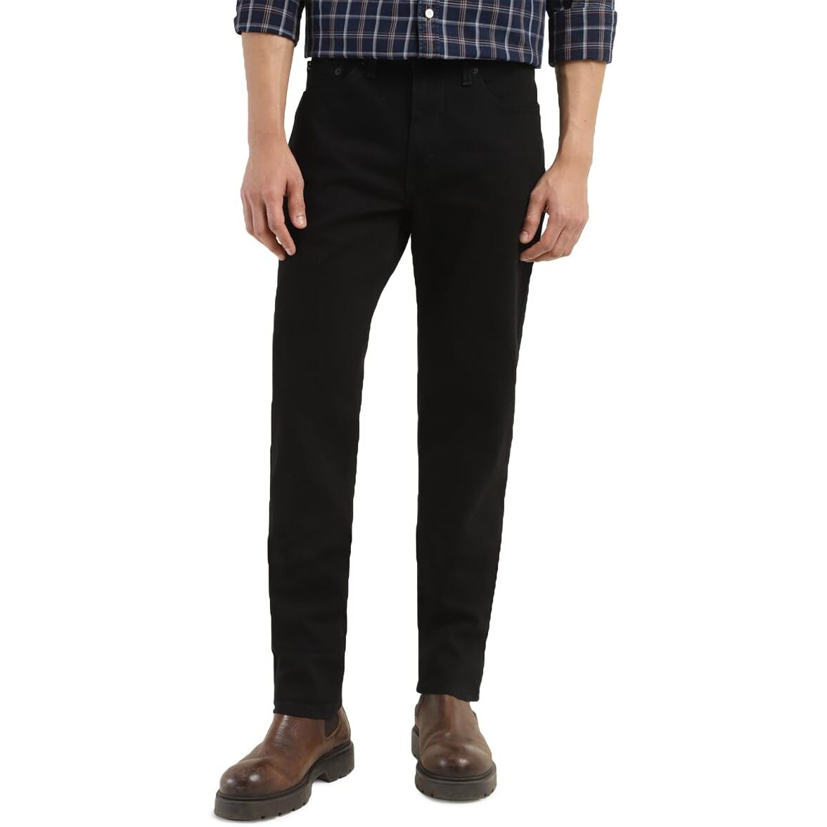 Levis Mens 511 Slim Fit Mid-Rise Jeans Solid Black