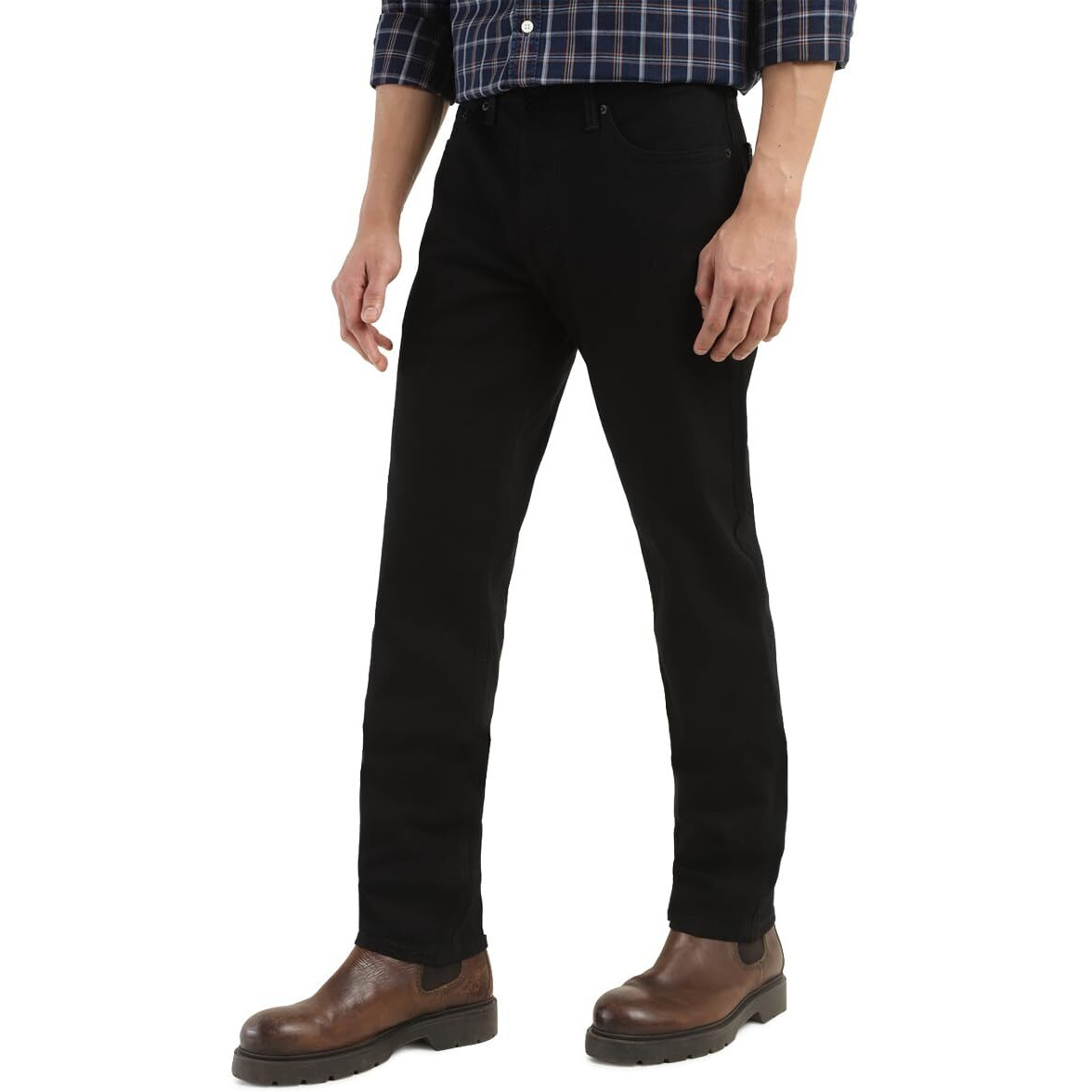 Levis Mens 511 Slim Fit Mid-Rise Jeans Solid Black