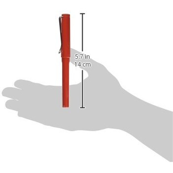 LAMY Safari Medium Tip Roller Ball Pen | Sturdy Plastic, Shiny Red | Metal Clip, Ergonomic Grip Refillable Pen Rollerball Refill M 63 Blue, Waterproof