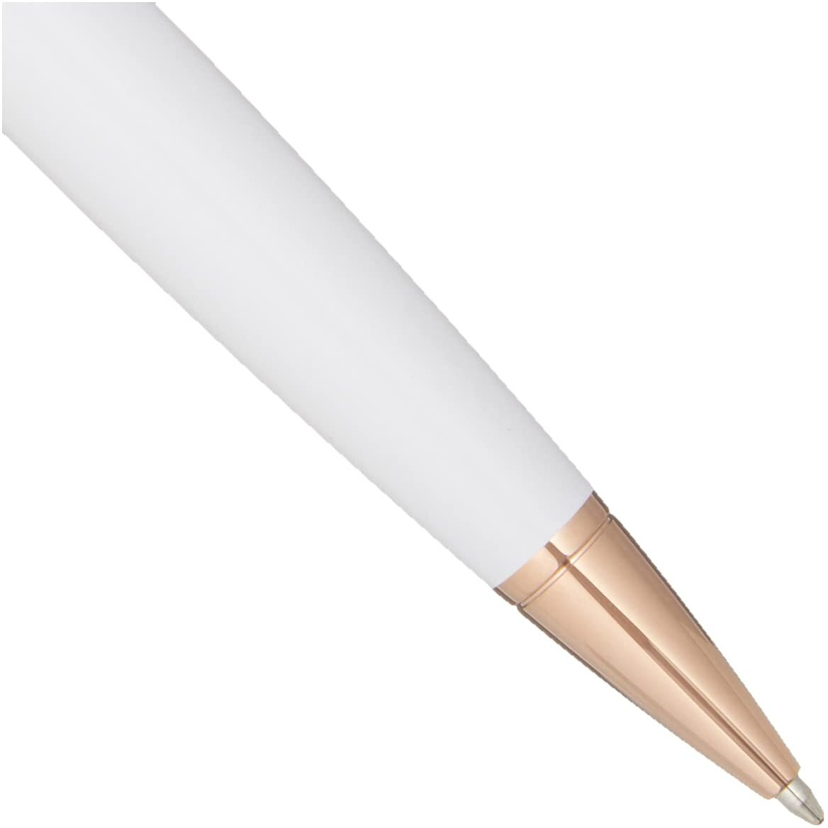 Cross Bailey White Lacquer with Rose Gold Appointments Ballpoint Pen