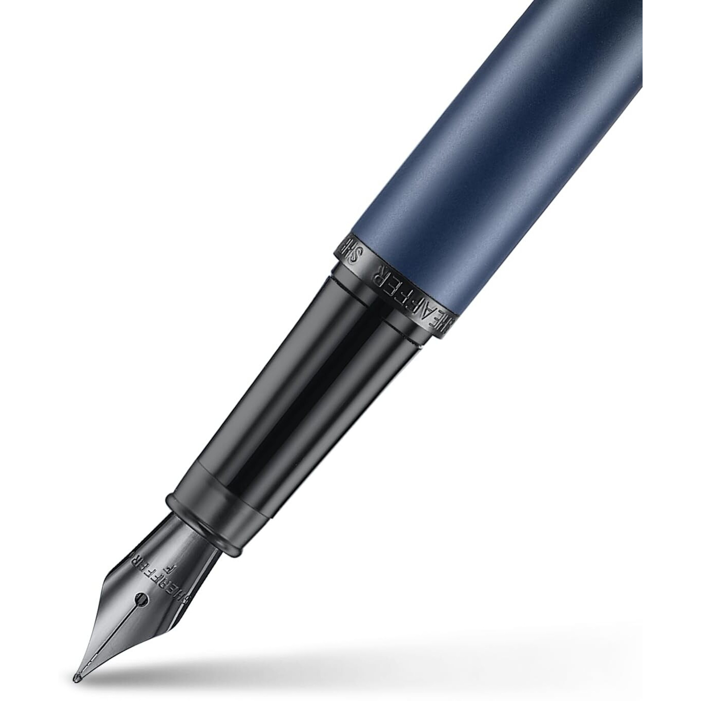 Sheaffer VFM Fountain Pen | E9429 Matt Blue with Black Trims with PVD | Fine Nib with Converter | Premium Fountain Pen