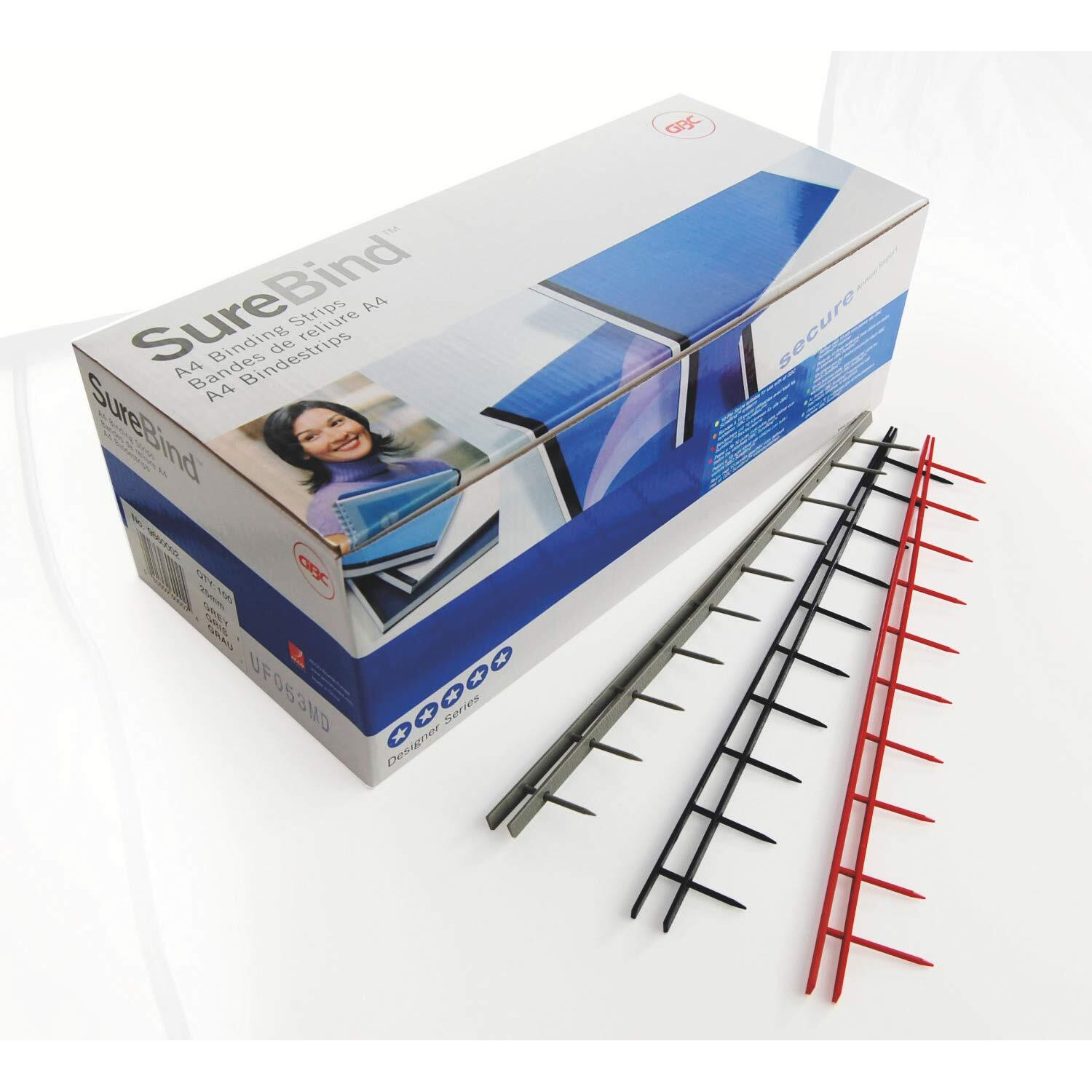 GBC 50mm Binding Strips with 250 Sheet Capacity - Pack of 100 (White)