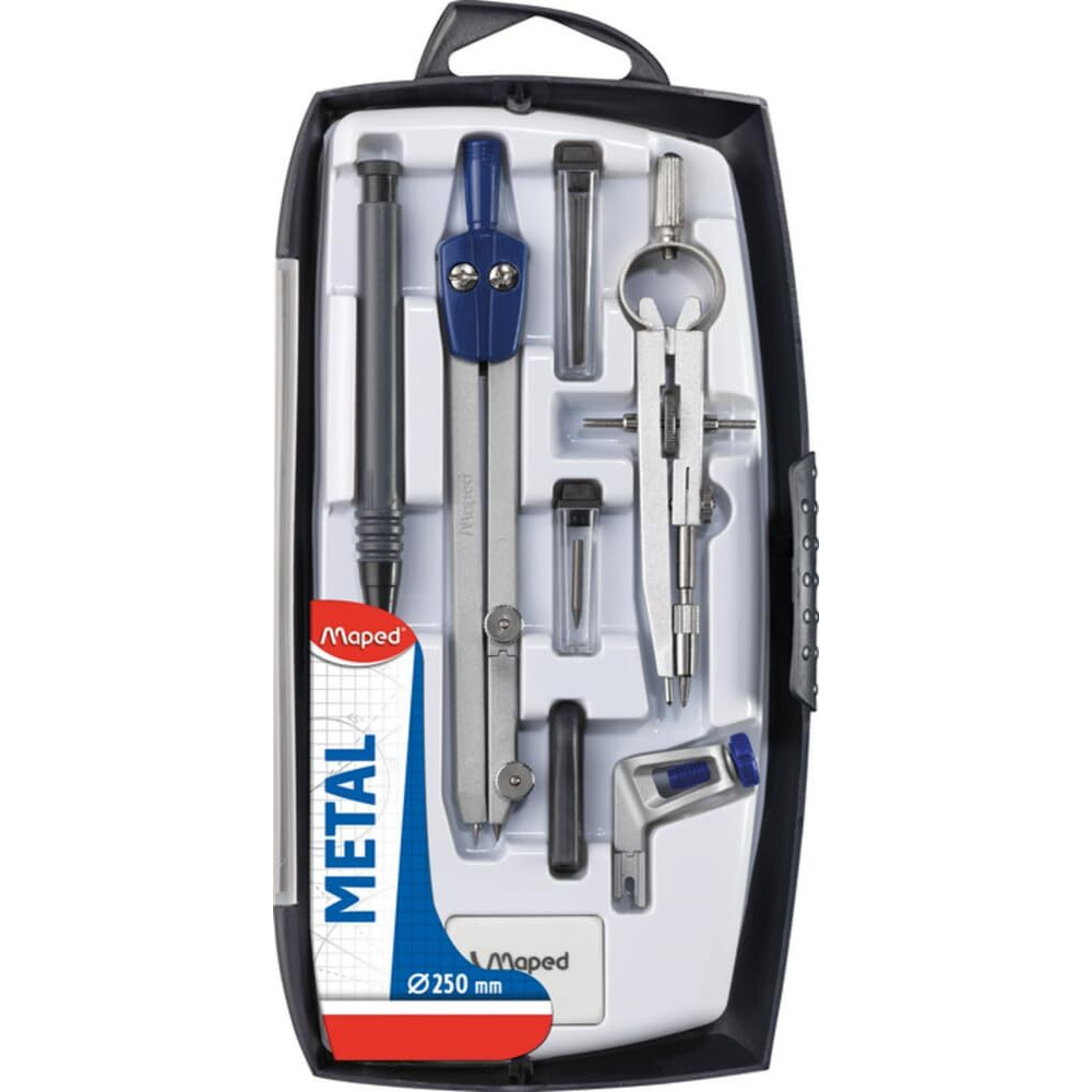 Maped Leg Compass Set| Metal Compass Box|Die Casted Compass | Heavy Duty Compass Box | Smart Compass Box