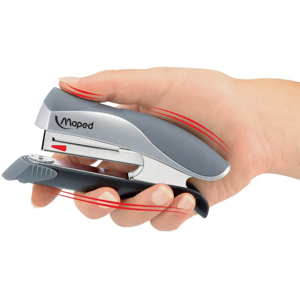 Maped Ergologic Half Strip Stapler | Stapler| Office Stapler | Ergonomic Stapler | Sturdy and Durable | Staple | Desktop Stapler