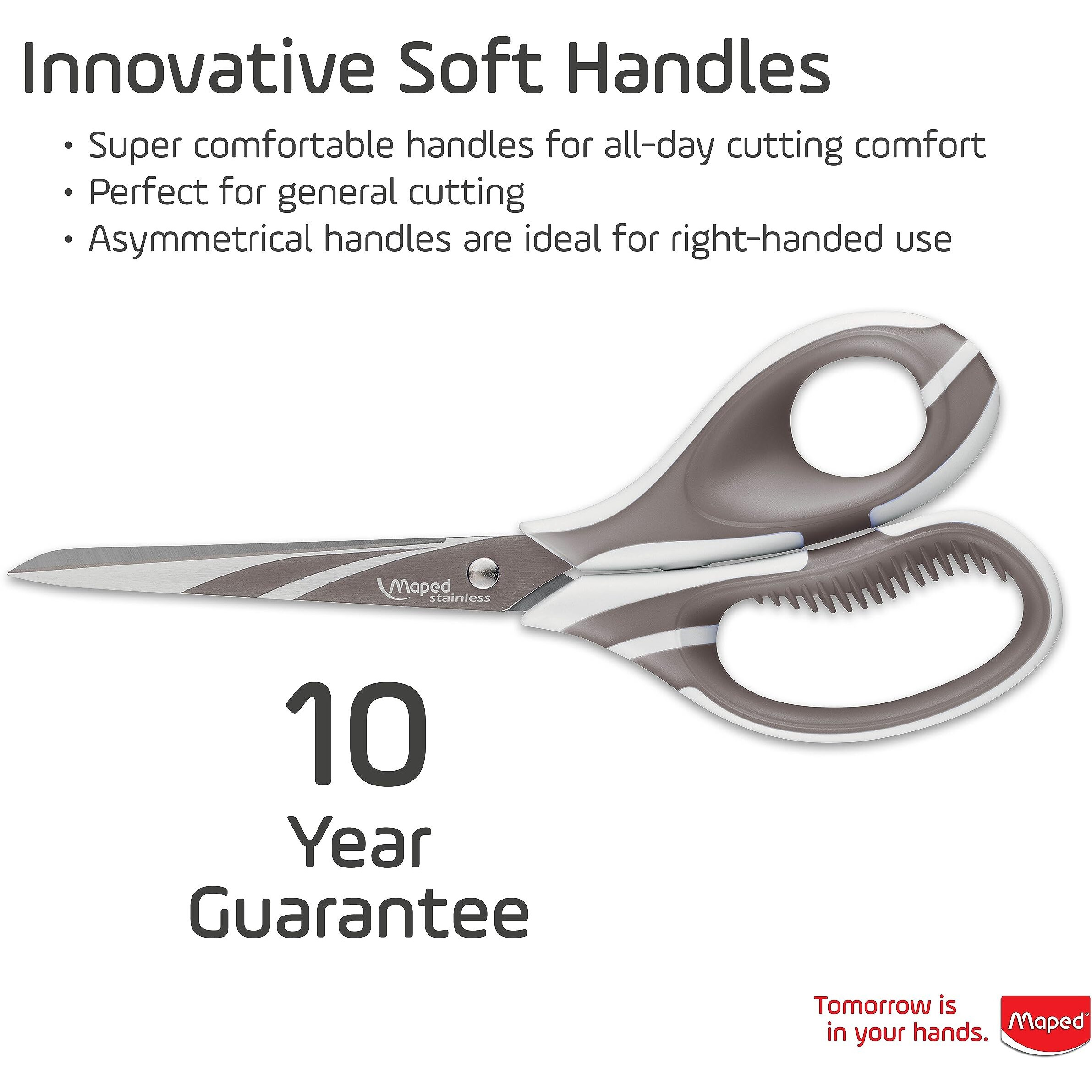 Maped Zenoa Fit Scissor (Grey) | Multi purpose Scissor | Durable and high performance scissor