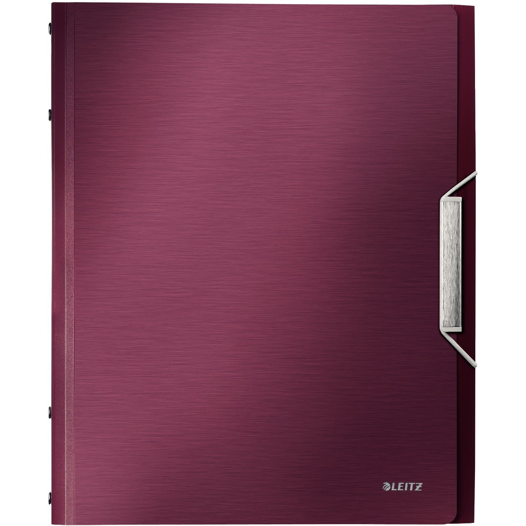 Leitz Style PP Divider Book Premium File Folder with 6 Tabbed Dividers, Garnet Red (200 Sheets Capacity)