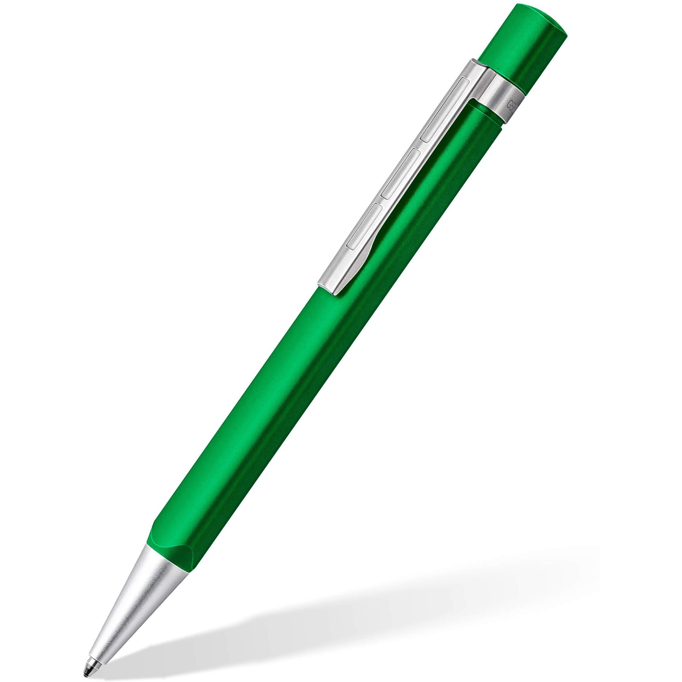 Staedtler TRX 440 TRX 5B-9 Ballpoint Pen (Ergonomic Triangular Shape, Matt, Velvety Aluminium Surface, Metal Clip, Standard Large Refill, Stroke Width B, Ink Colour Black)
