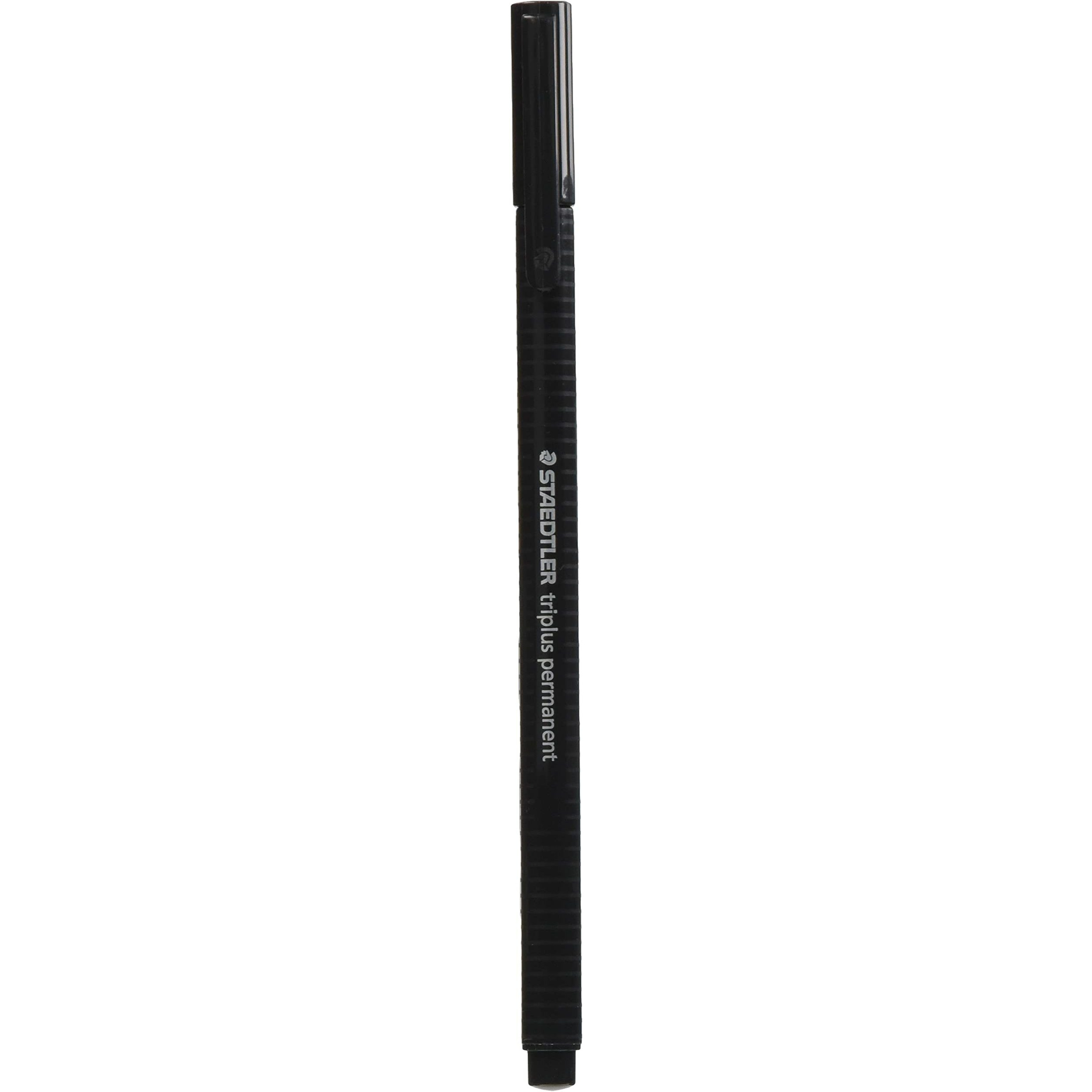 Staedtler Triplus Permanent Fineliner black Pens of 0.3 mm line width in pack of 10 nos.