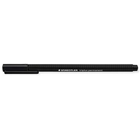 Staedtler Triplus Permanent Fineliner black Pens of 0.3 mm line width in pack of 10 nos.