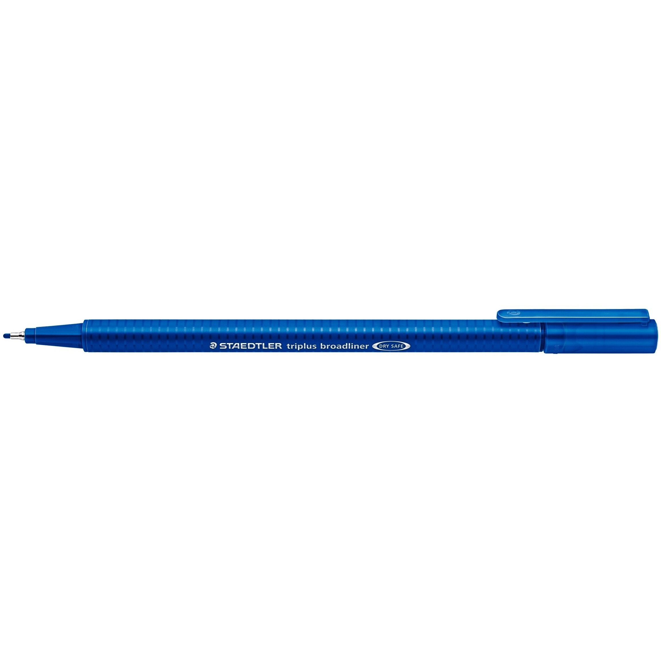 Staedtler Triplus Broad Liner Superfine Metalclad Tip Pen Set - Pack of 10 (Blue)