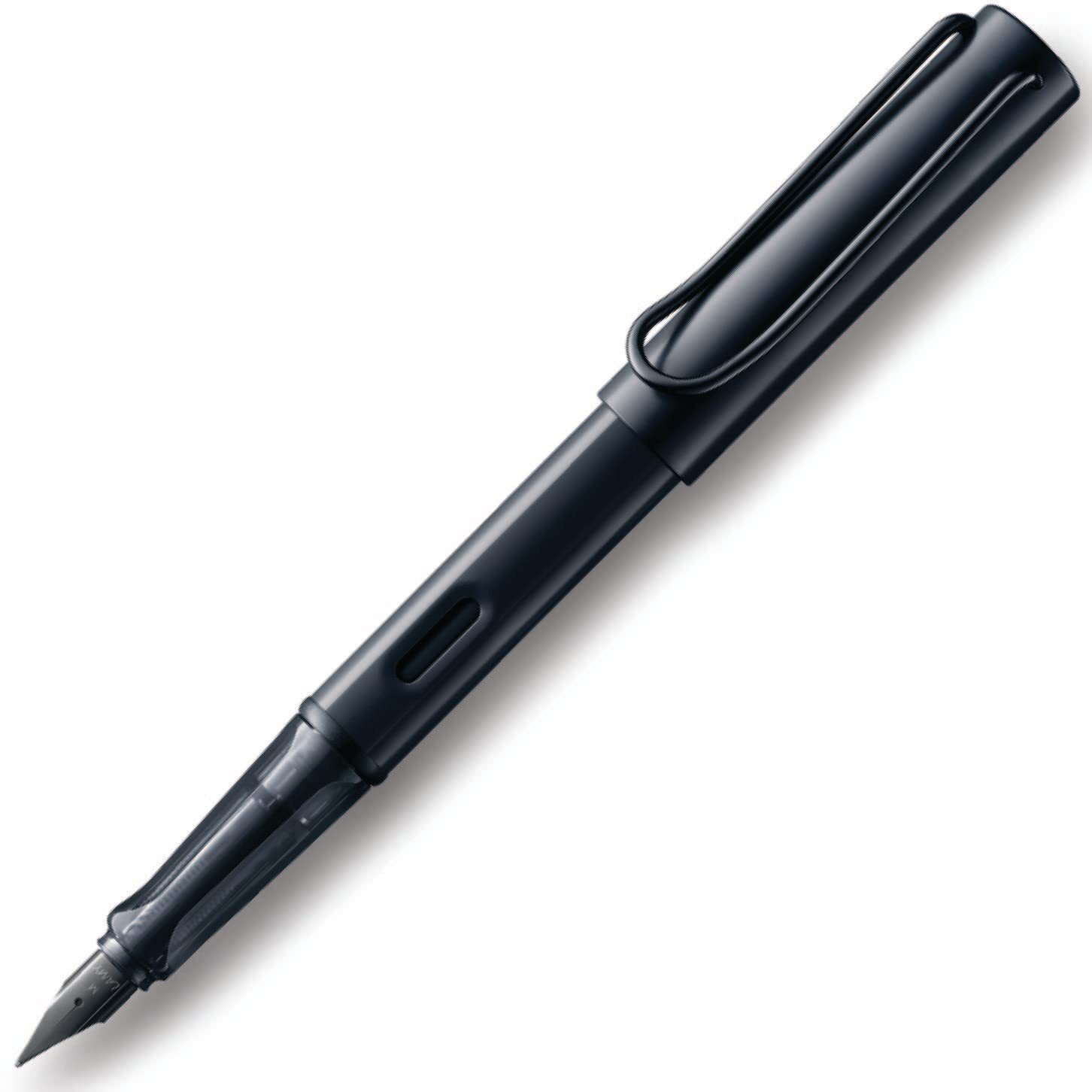 LAMY Al-Star Medium Tip Fountain Pen | Steel Nib, Polished | With Ink Cartridge T 10 Blue | Smooth Refillable Pen With Converter Filling System Z 28