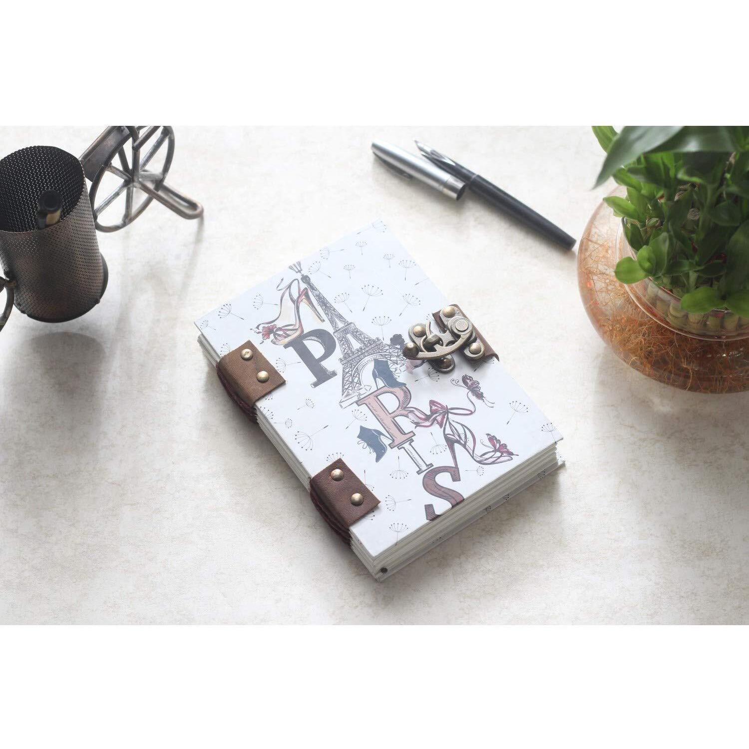 RjKart Handmade Classic Design Printed Cardboard Writing Diary For Gift | 120 GSM