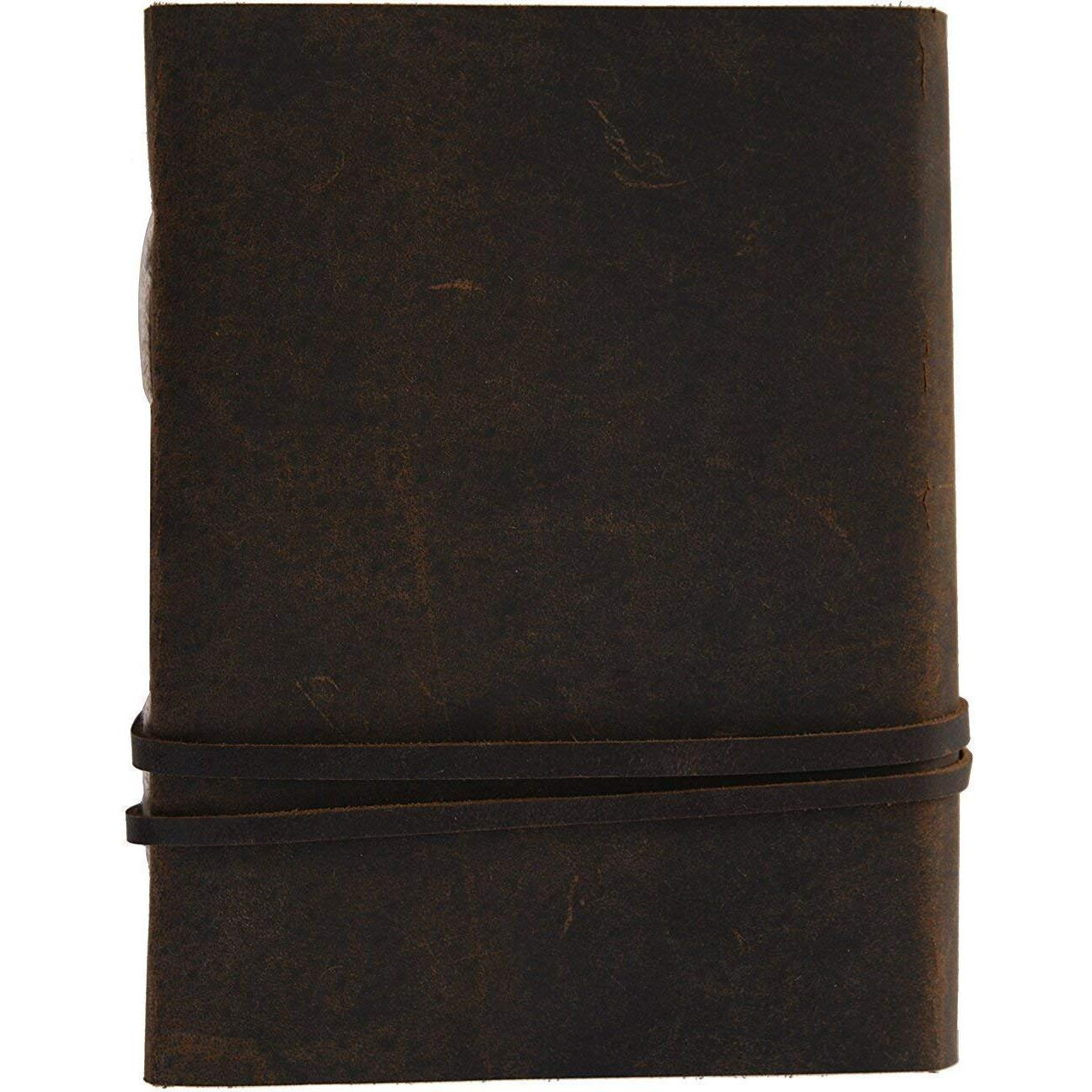 RJKART Handmade Customized Name Antique Leather Cover Diary With Strap Key Lock Daily Office Journal Planner For Men Woman And Gift (Brown), 200 Pages