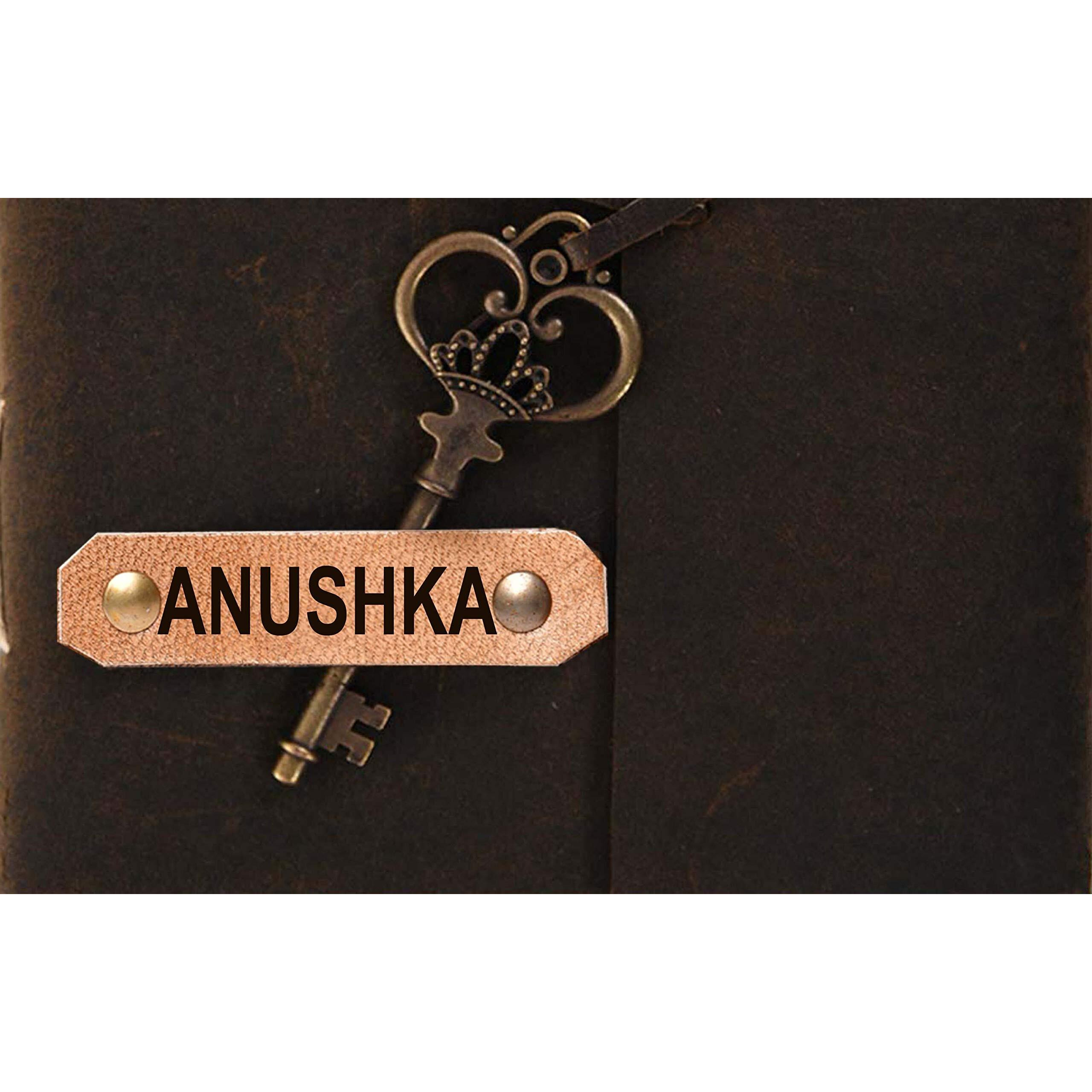 RJKART Handmade Customised Name Antique Leather Diaries With Key Lock Journal Notebook Diary For Men And Women (Brown), 200 Pages