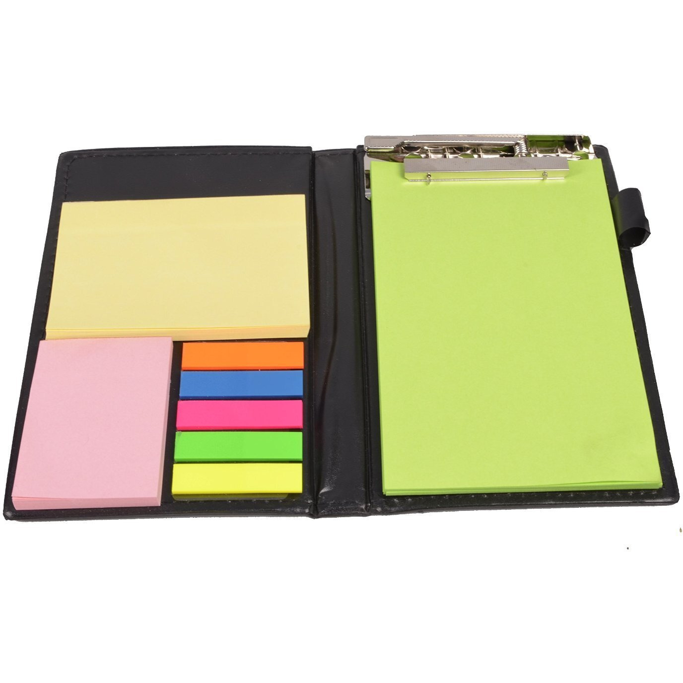 COI Memo Note Pad/Memo Note Book with Sticky Notes & Clip Holder in Diary Style (Neon 2 pcs)