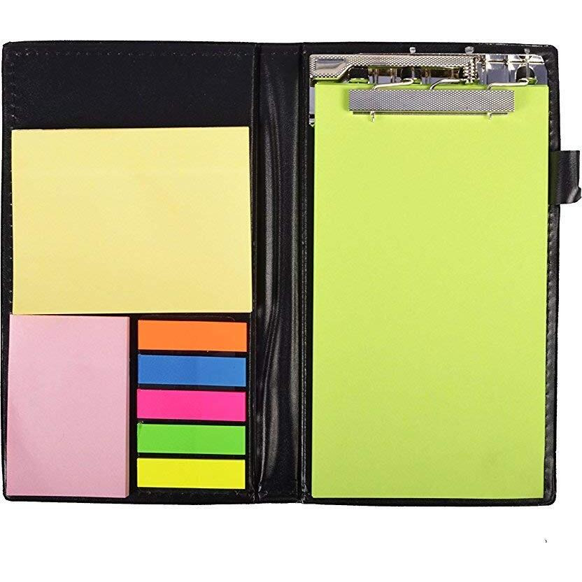COI Memo Note Pad/Memo Note Book with Sticky Notes & Clip Holder in Diary Style (Neon 2 pcs)