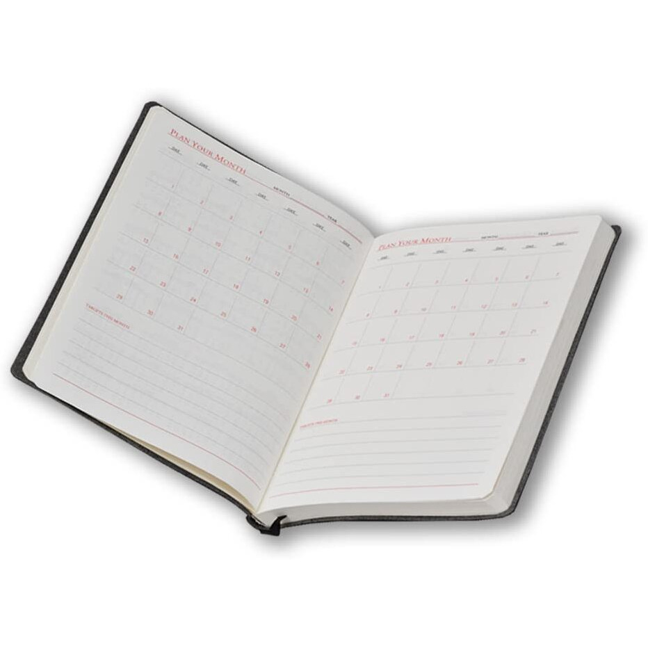 COI Black A5 Faux Leather Vintage Organiser Business Diary