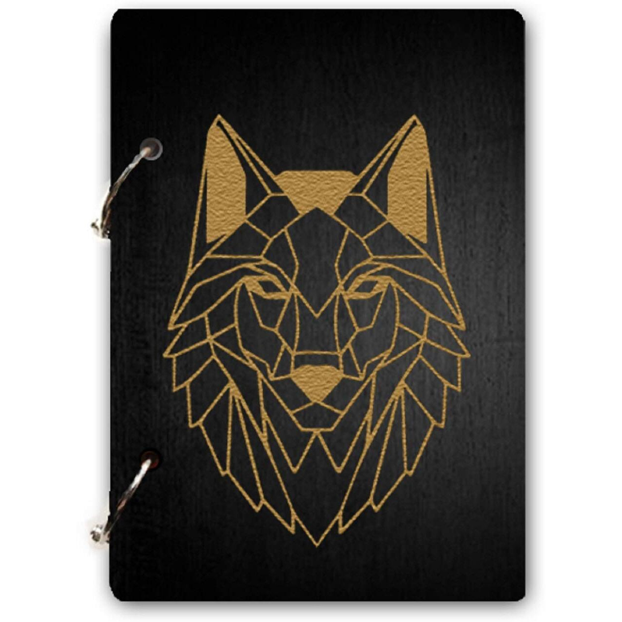 DI-KRAFT Handcrafted Wooden Cover Printed Writing Diary with Refillable Metal Ring Lock Notebook Journal Planner Unruled Personal Diaries for Men Women (160 Pages-120 GSM)