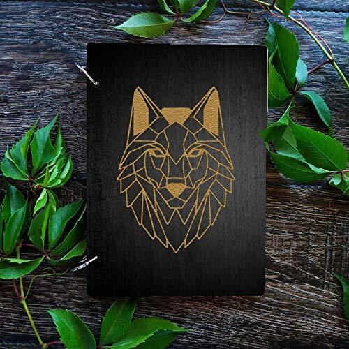 DI-KRAFT Handcrafted Wooden Cover Printed Writing Diary with Refillable Metal Ring Lock Notebook Journal Planner Unruled Personal Diaries for Men Women (160 Pages-120 GSM)