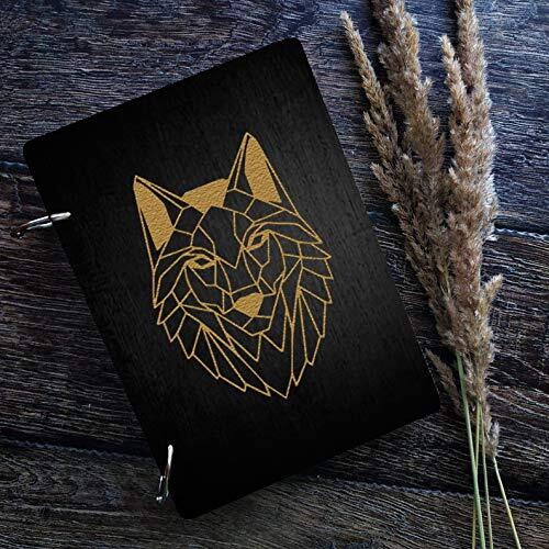 DI-KRAFT Handcrafted Wooden Cover Printed Writing Diary with Refillable Metal Ring Lock Notebook Journal Planner Unruled Personal Diaries for Men Women (160 Pages-120 GSM)