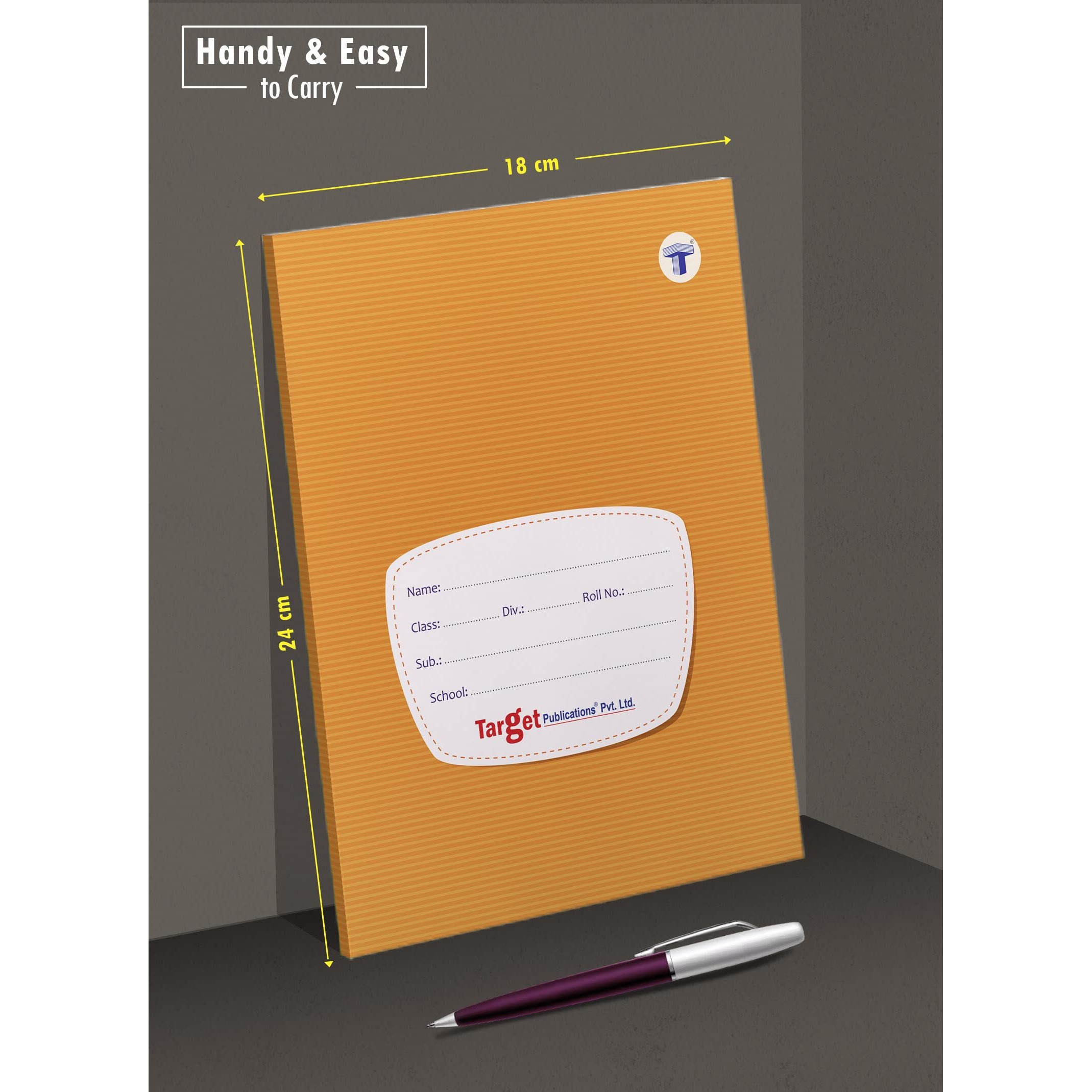 TARGET PUBLICATIONS Small Square Maths Notebooks for Kids and Students | 172 Ruled Pages | Maths Practice Books for Children | 18 cm x 24 cm Approx | Soft Bound Cover | Pack of 4 | GSM 58