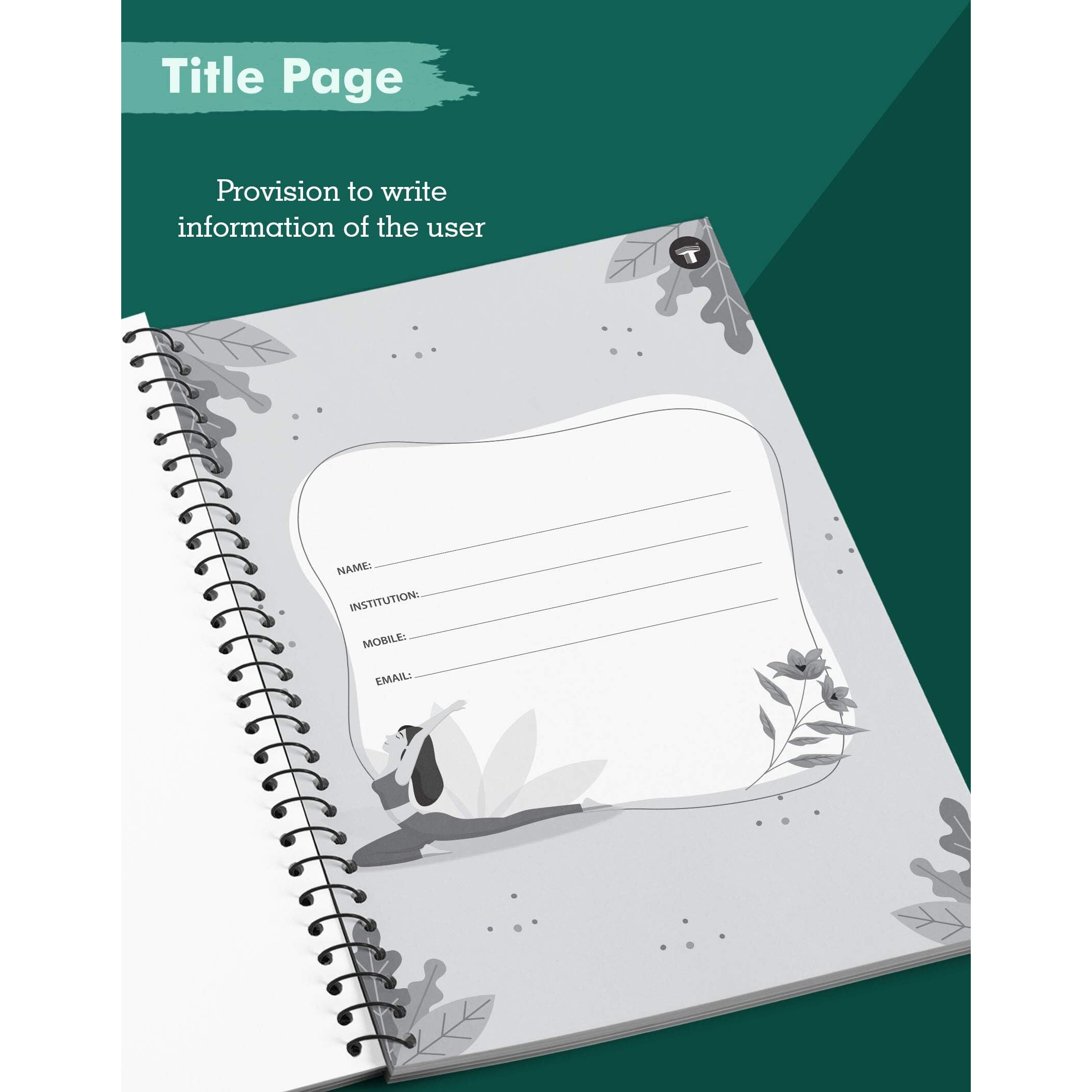 TARGET PUBLICATIONS Spiral Notebooks | 300 Pages Ruled Paper | A4 Size Paper | Spiral Binding Single Line Book | Useful as Writing Book Rough Copy or College Notes | 8.27 inch x 11.69 inch | GSM 57